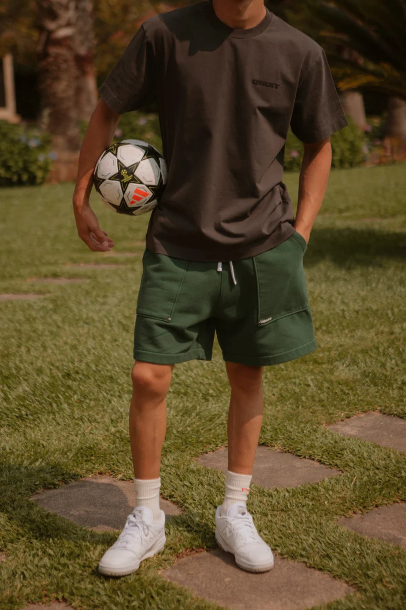 HARD WORKED FLEECE SHORT - GREEN