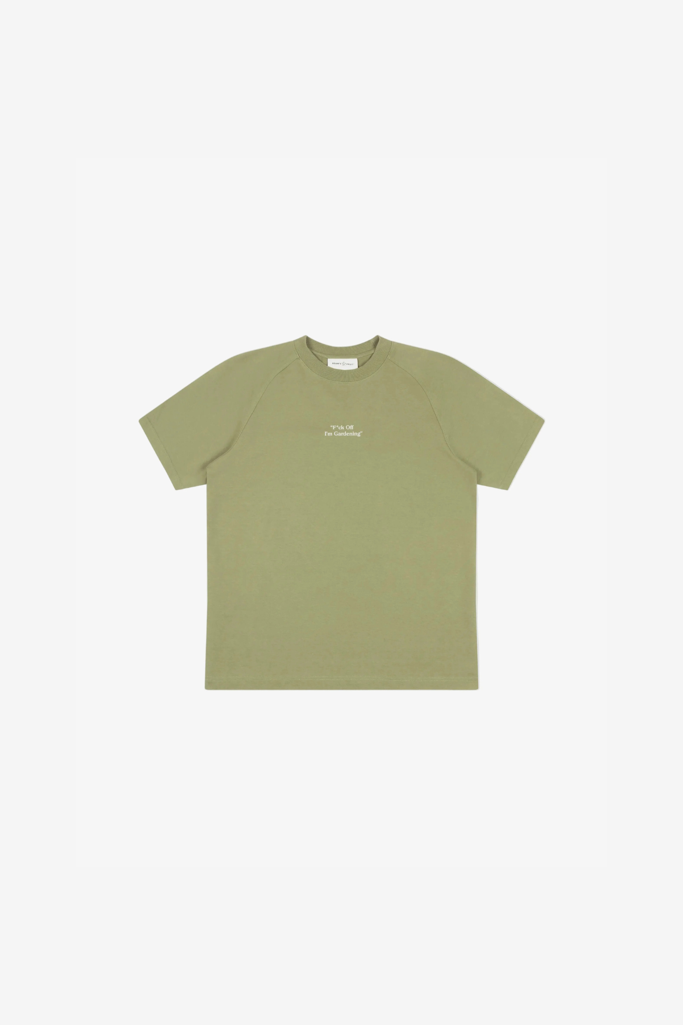 FUCK OFF RAGLAN T-SHIRT - OLIVE GREEN
