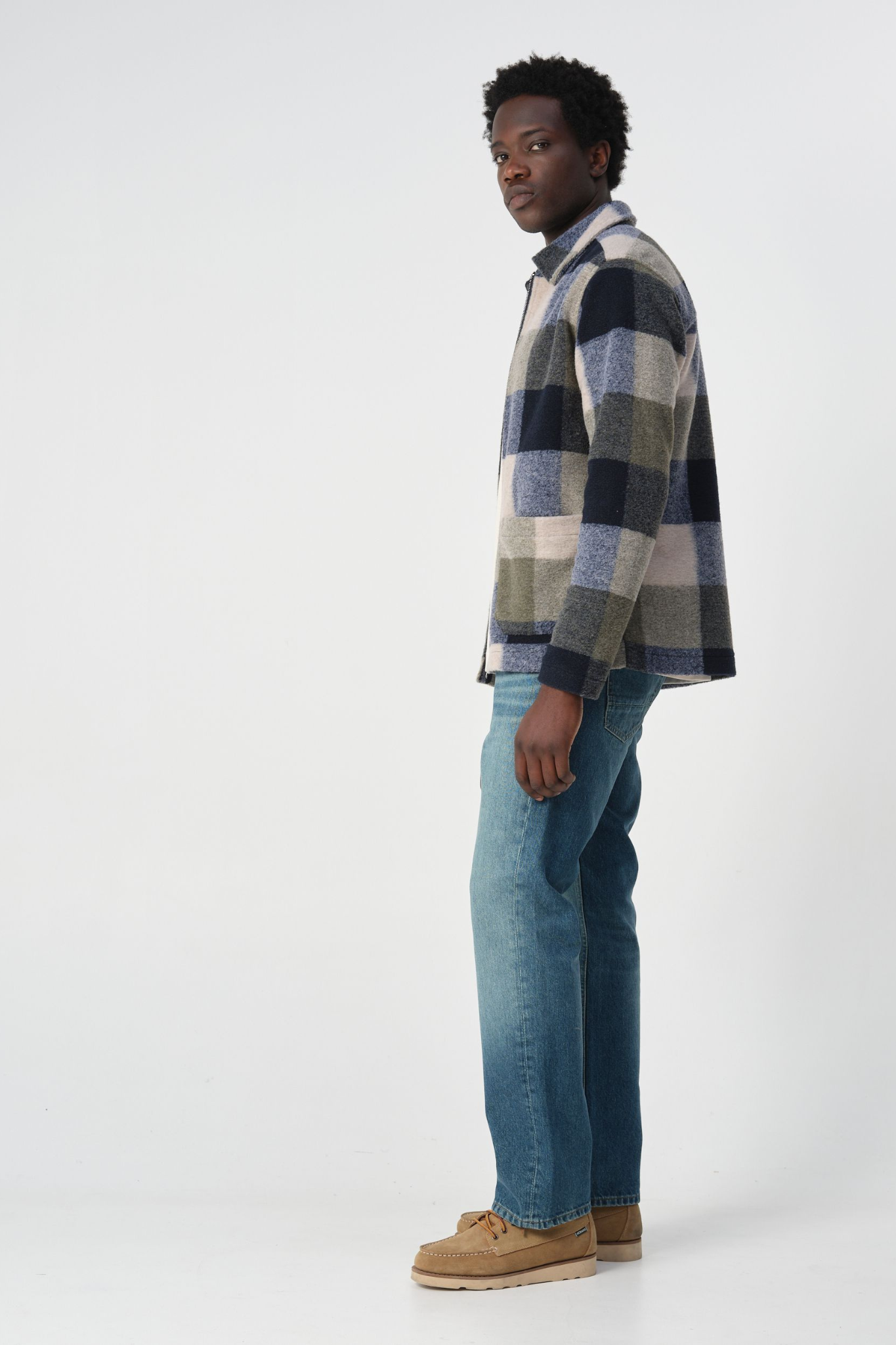 BENJI CHECK OVERSHIRT - SKY CAPTAIN BLUE