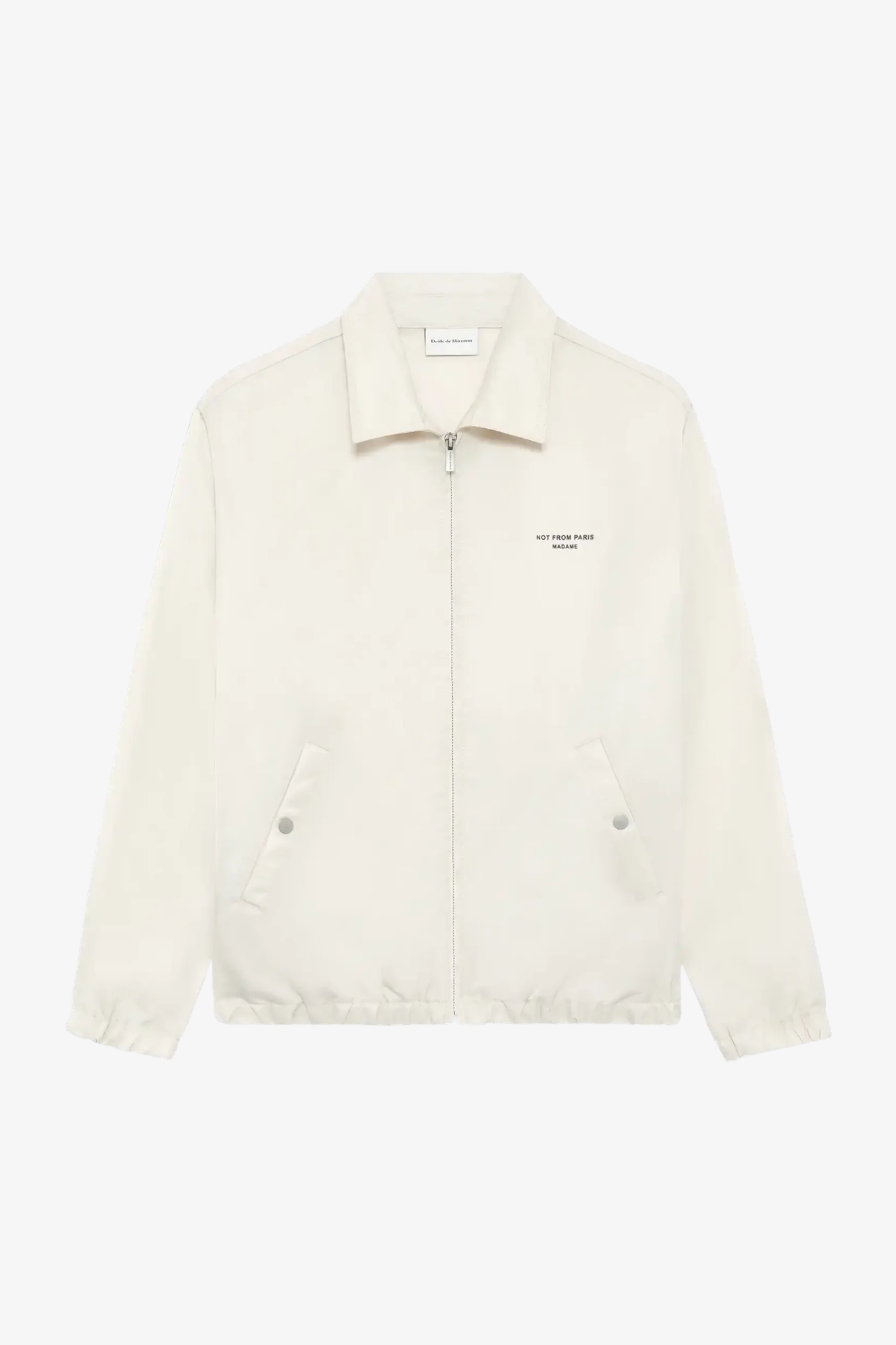 SLOGAN NYLON JACKET - LIGHT BEIGE