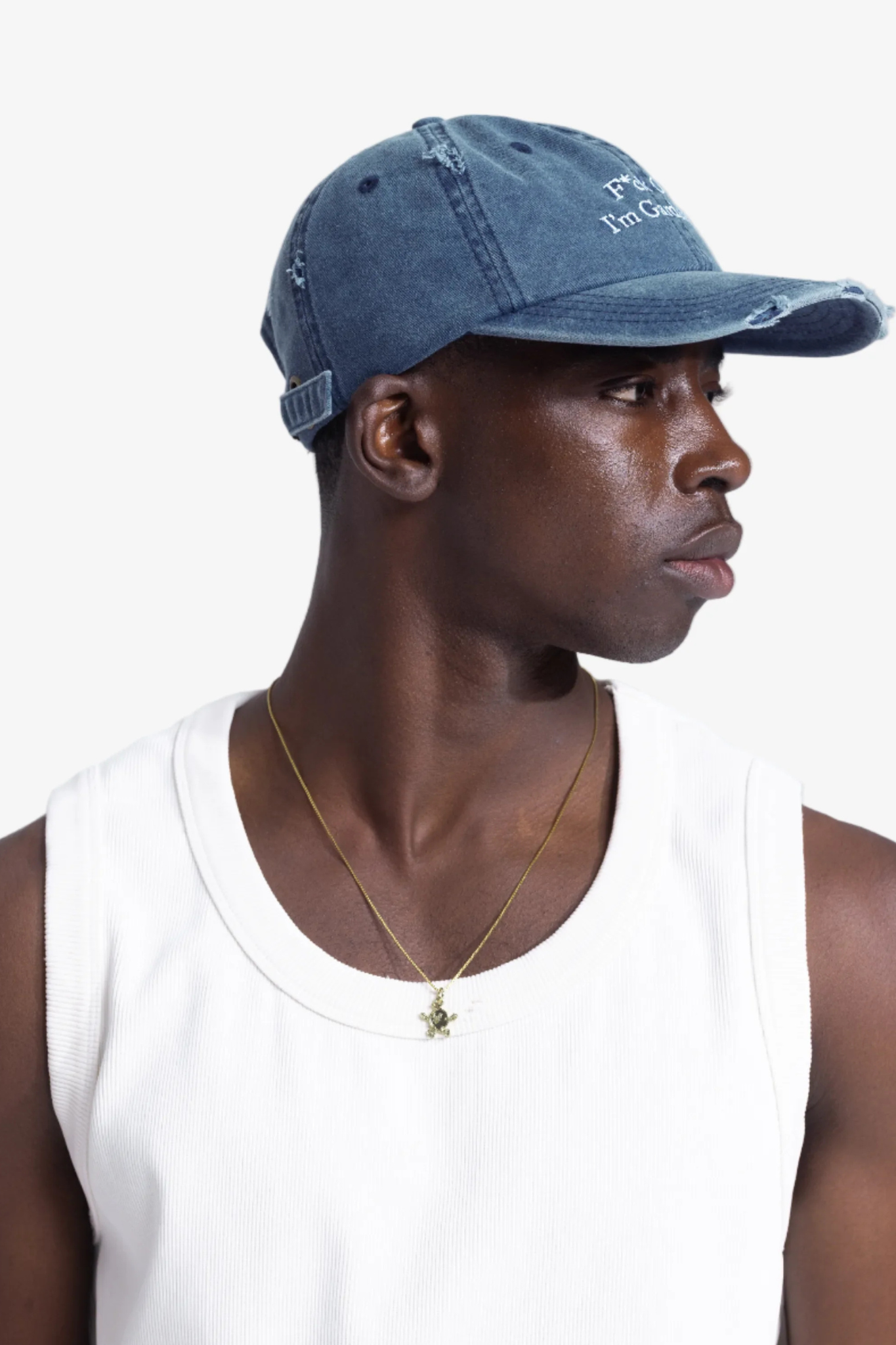 DISTRESSED F*CK OFF I'M GARDENING CAP - WASHED NAVY