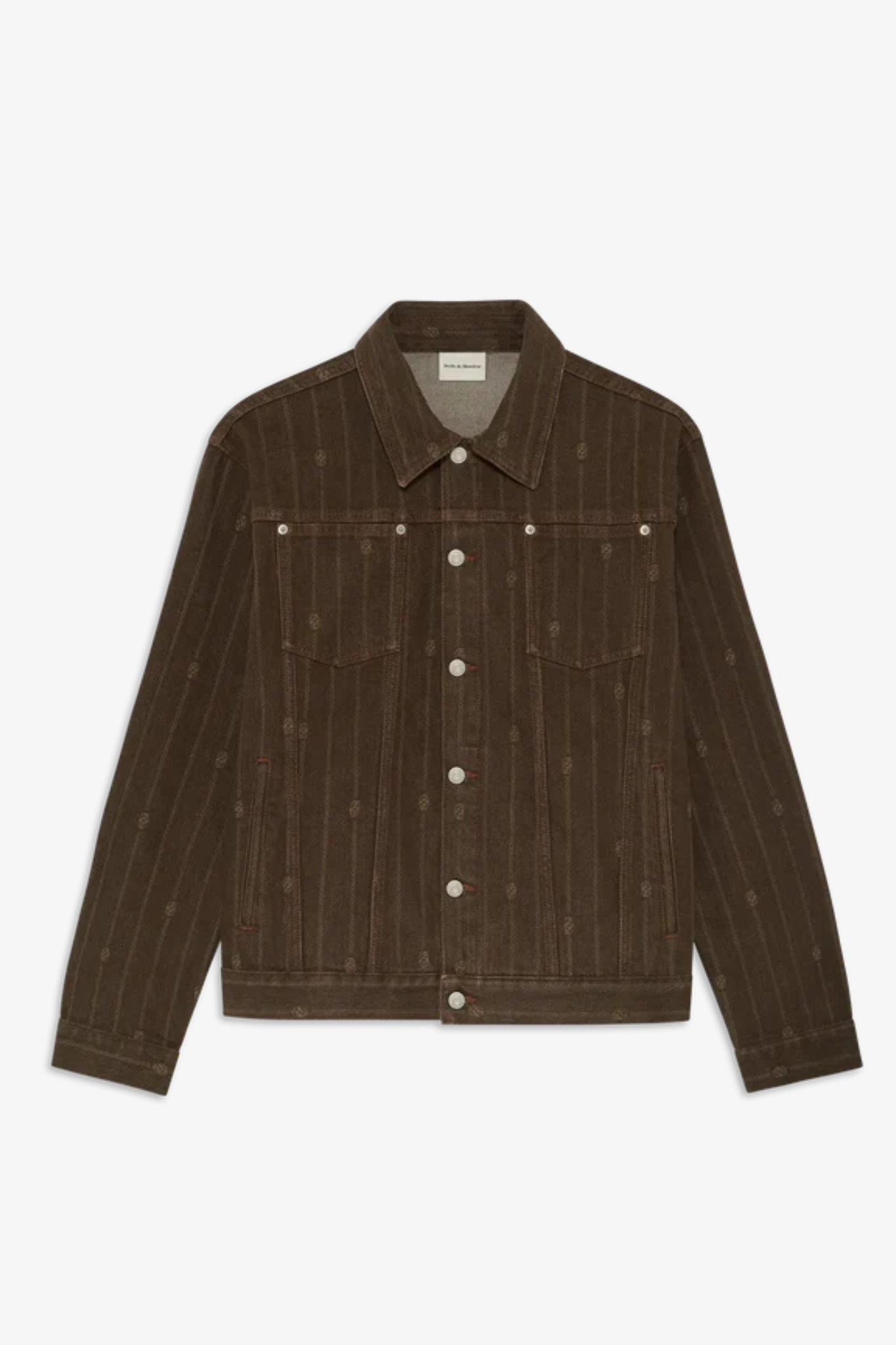 MONOGRAM DENIM JACKET - BROWN