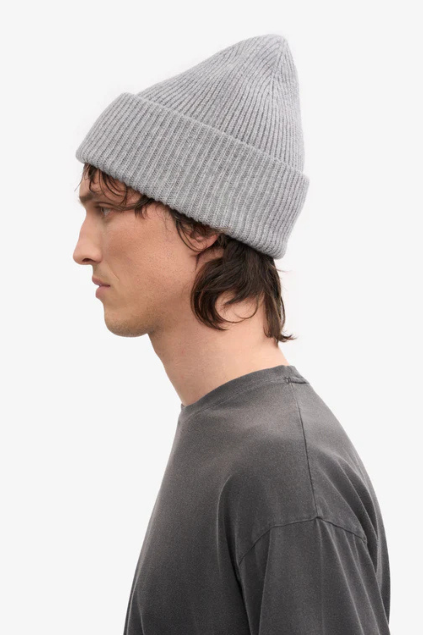 MERINO WOOL BEANIE - HEATHER GREY
