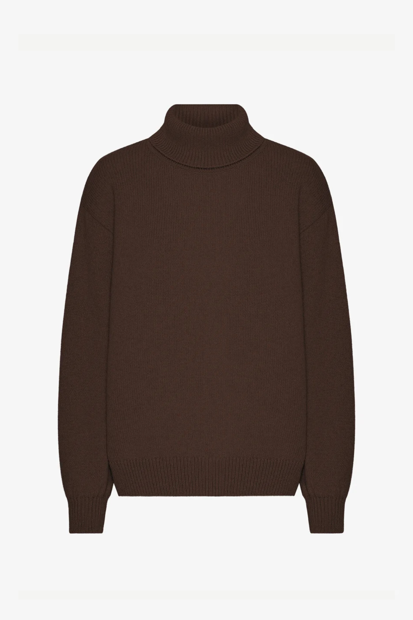 MERINO WOOL TURTLENECK WOMEN - COFFEE BROWN