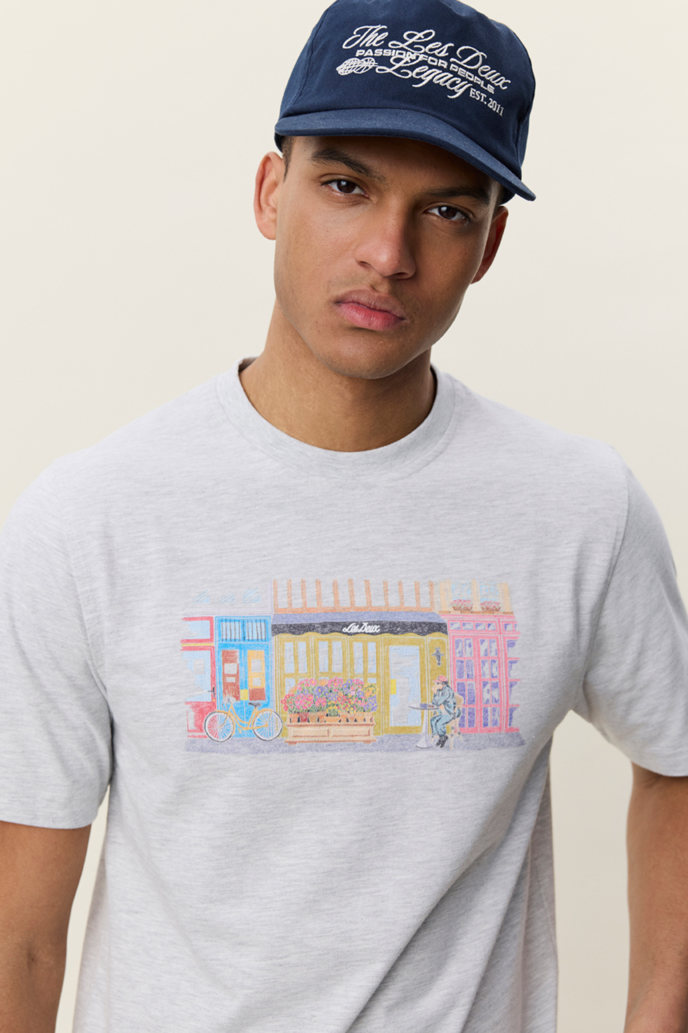 MARKET T-SHIRT - SNOW MELANGE