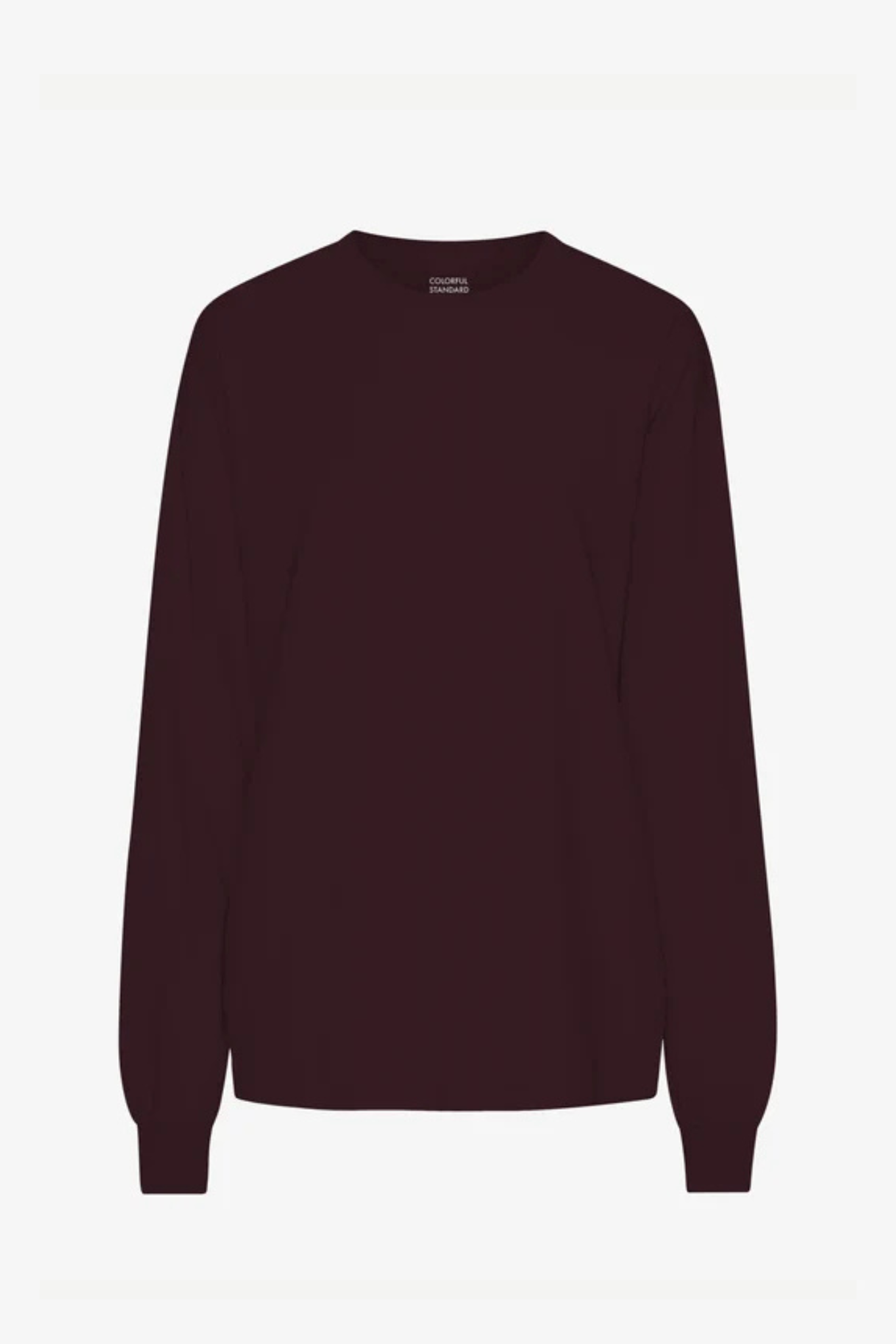 OVERSIZED ORGANIC LS T-SHIRT - OXBLOOD RED