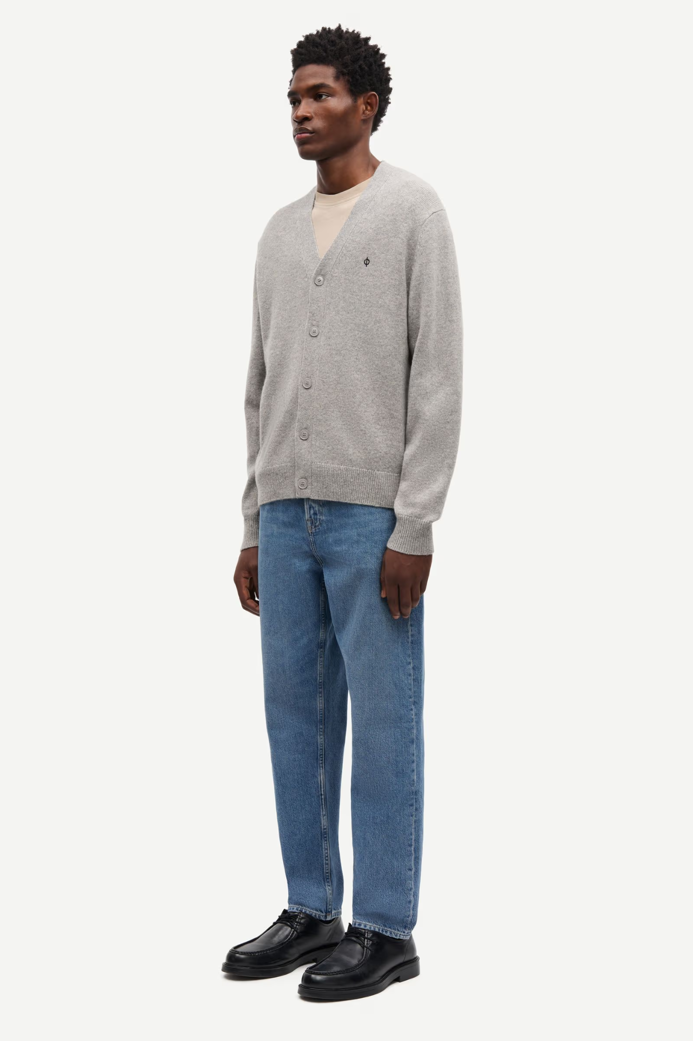 PATRIK CARDIGAN 132 - GREY MEL
