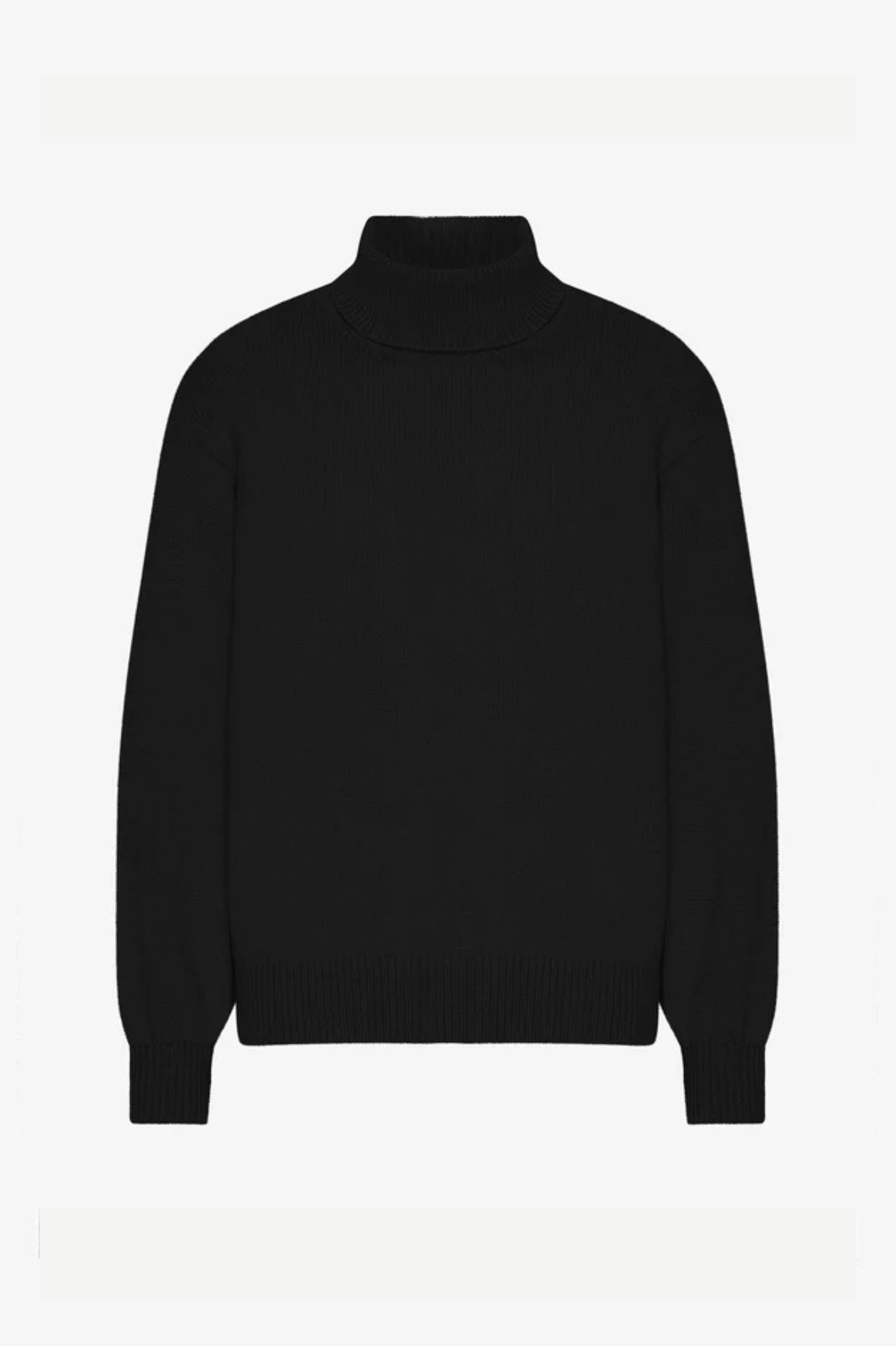 MERINO WOOL TURTLENECK - DEEP BLACK