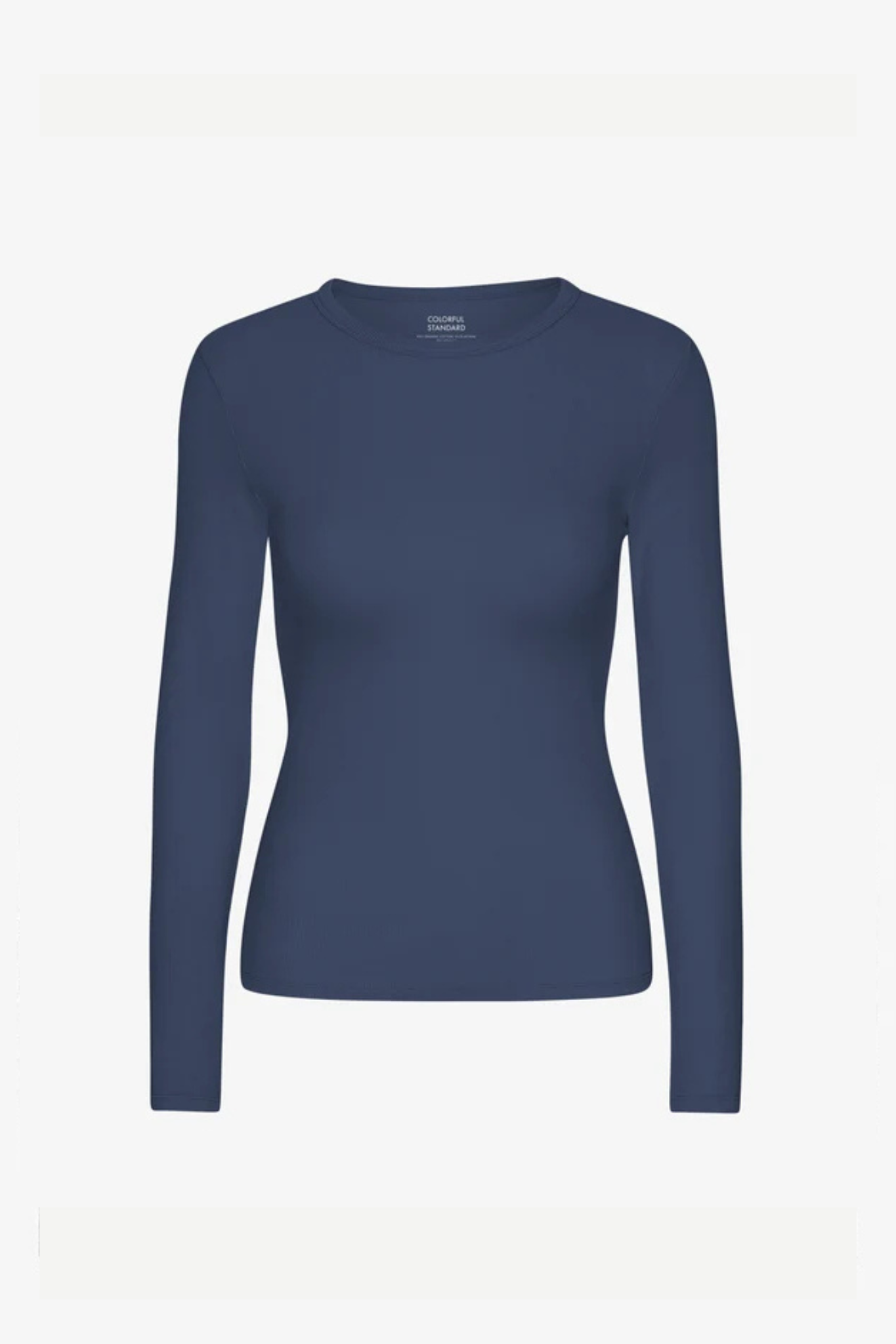 ORGANIC RIB LS T-SHIRT WOMEN - PETROL BLUE