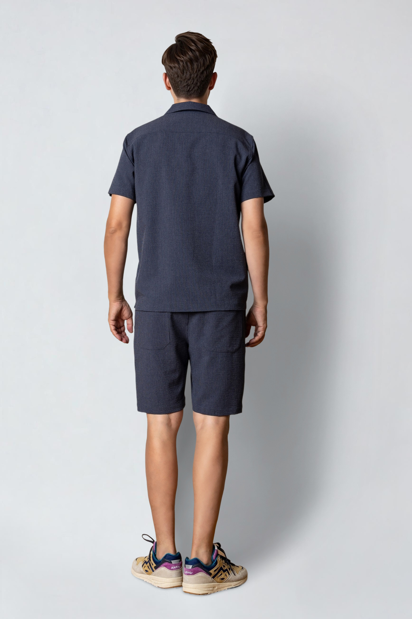 BARCELONA ERICO STRIPED SHORTS - NAVY