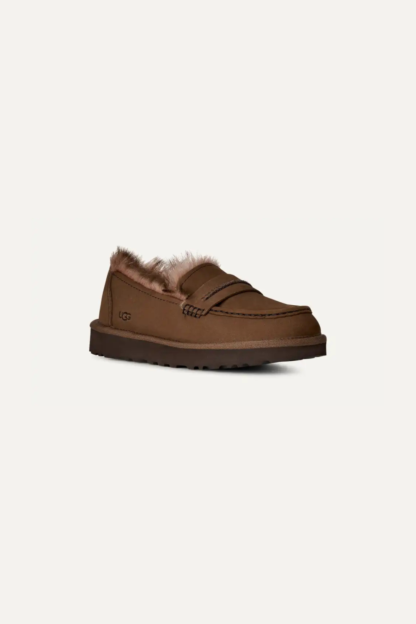 ELLIS NUBUCK LOAFER WOMEN SHOES - DARK CHESTNUT