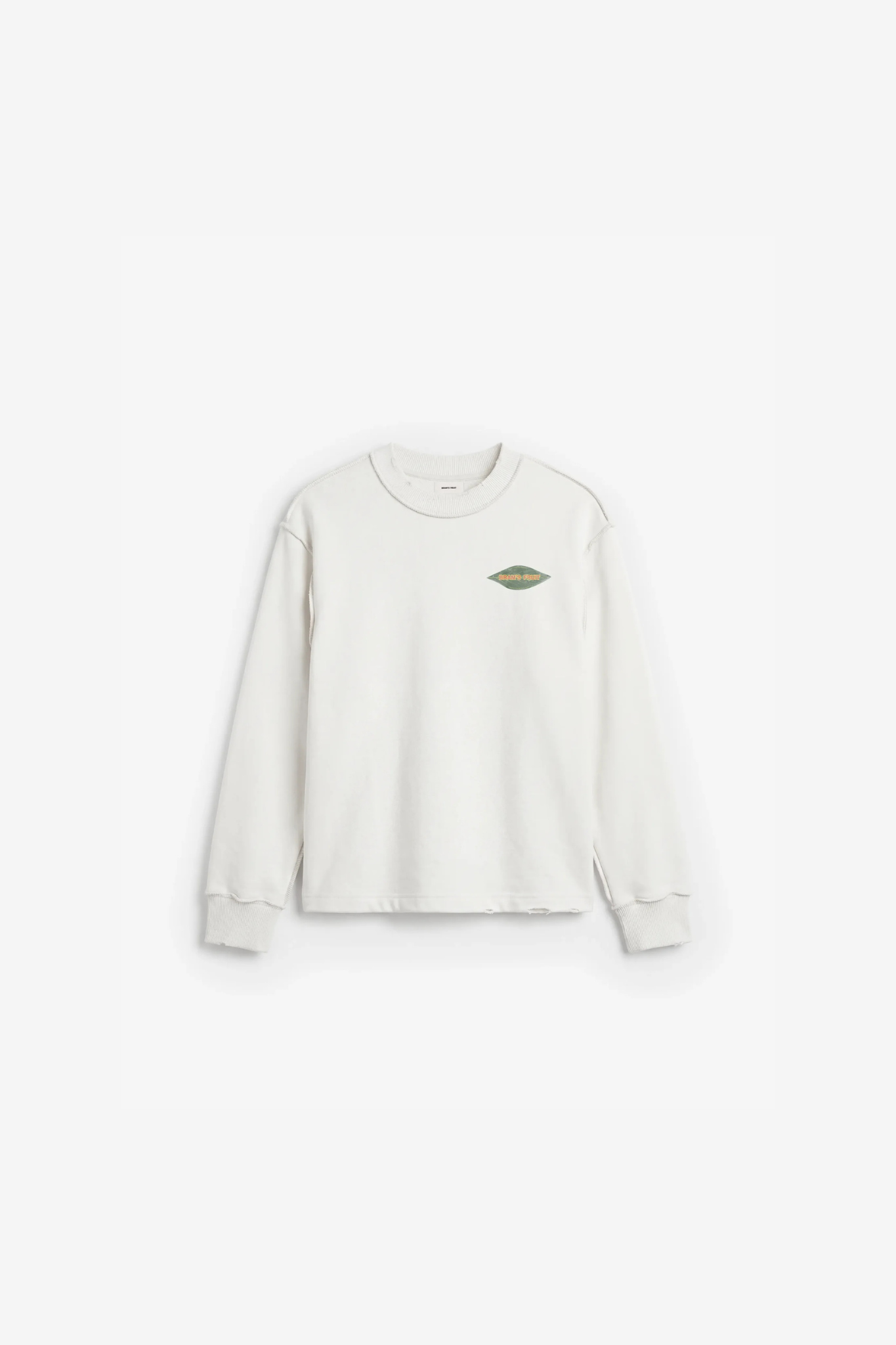 DISTRESEED LEAF LONGSLEEVE - OFF WHITE