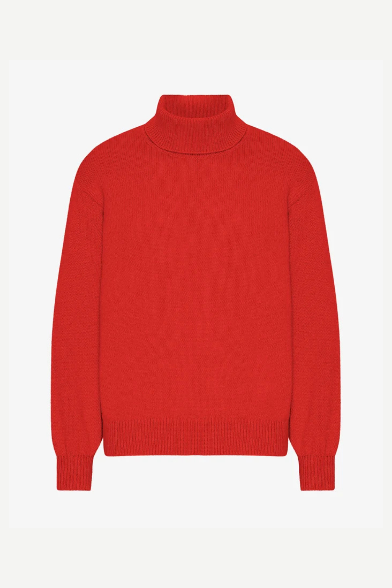 MERINO WOOL TURTLENECK WOMEN - RED TANGERINE