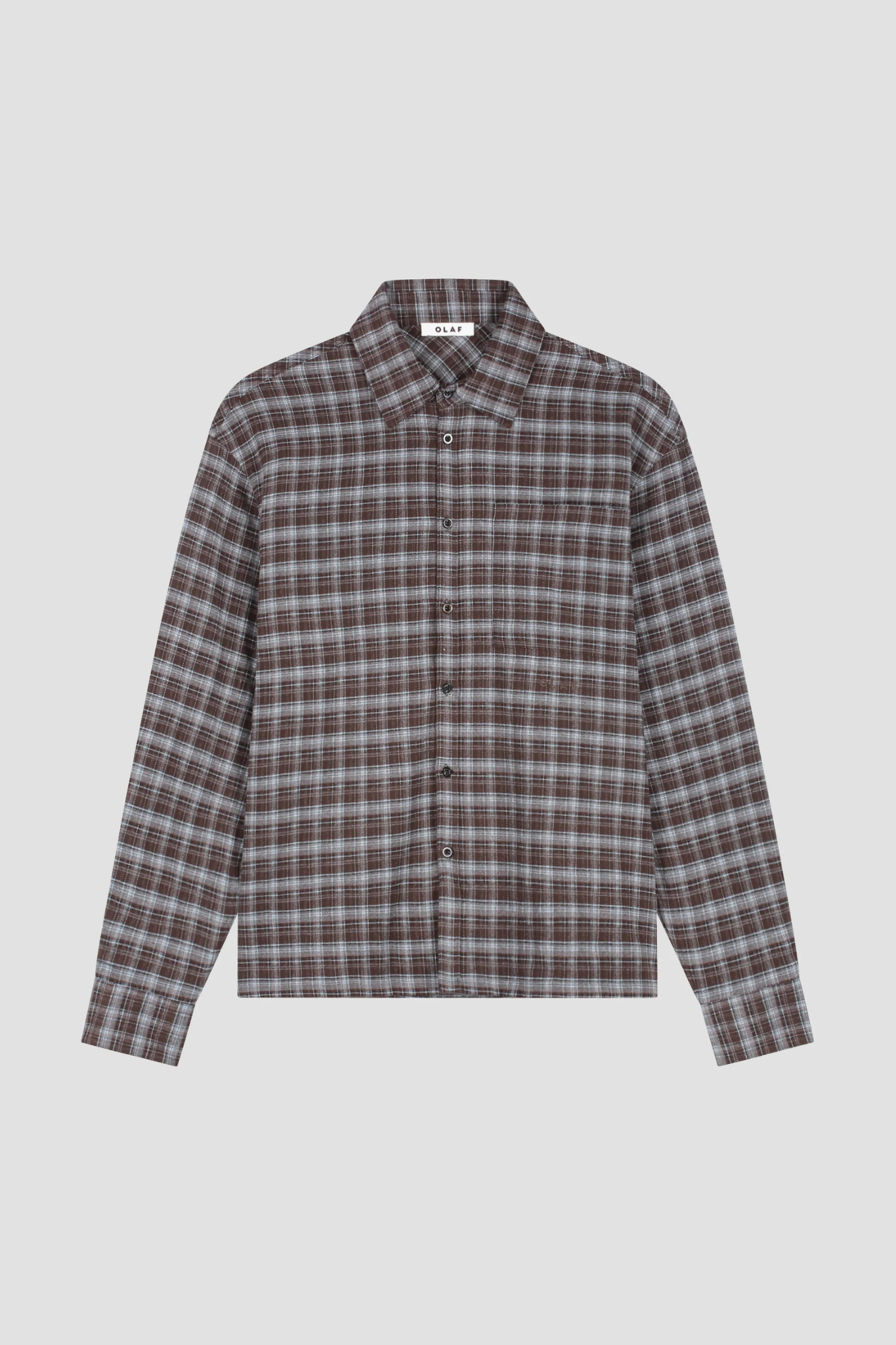 FLANNEL BOXY SHIRT - CHOCOLATE PLUM/WINDSURFER