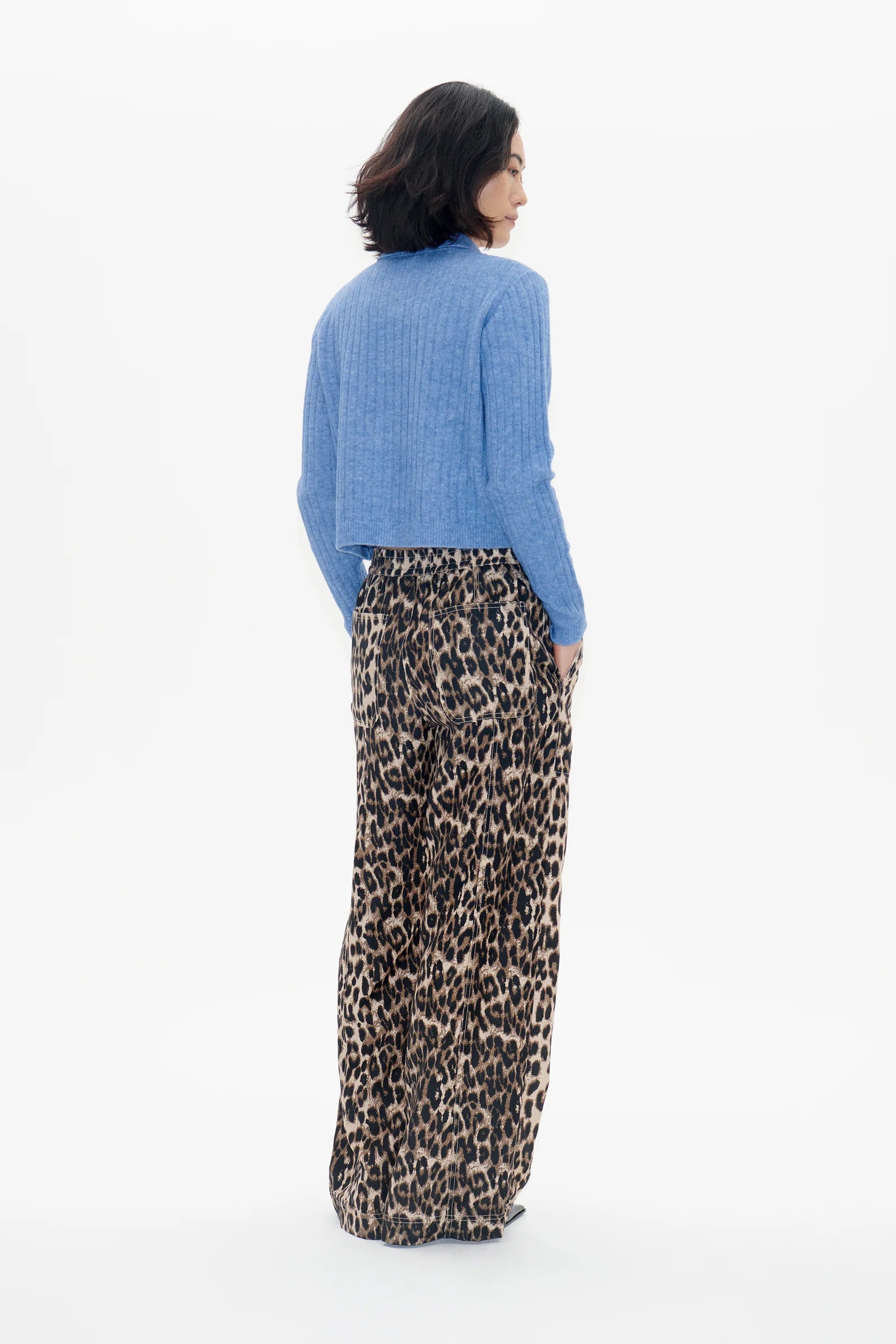 NALANA PANTS - BROWN BAUM LEOPARD