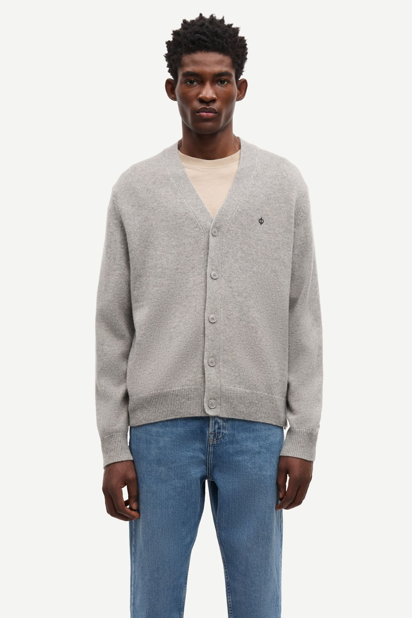 PATRIK CARDIGAN 132 - GREY MEL