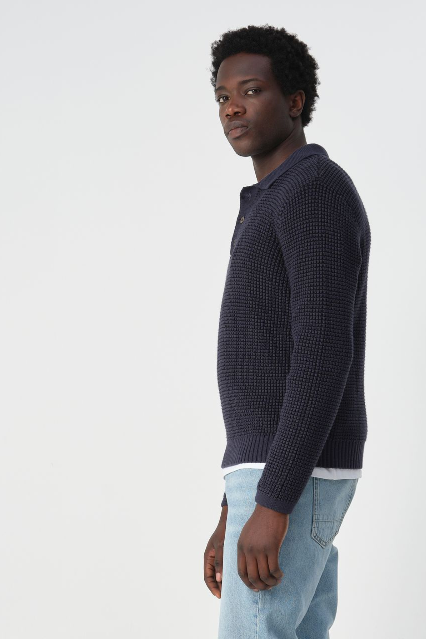 BAKER LS POLO SHIRT - OMBRE BLUE