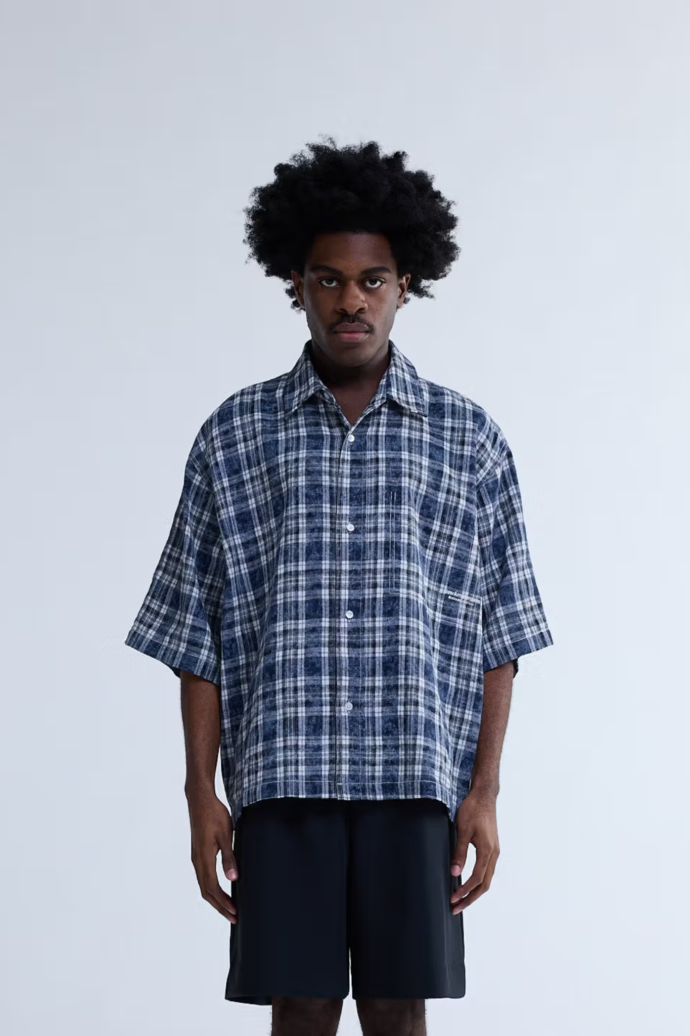WIJK SHORT SLEEVES SHIRT - BLEACHED CHECK