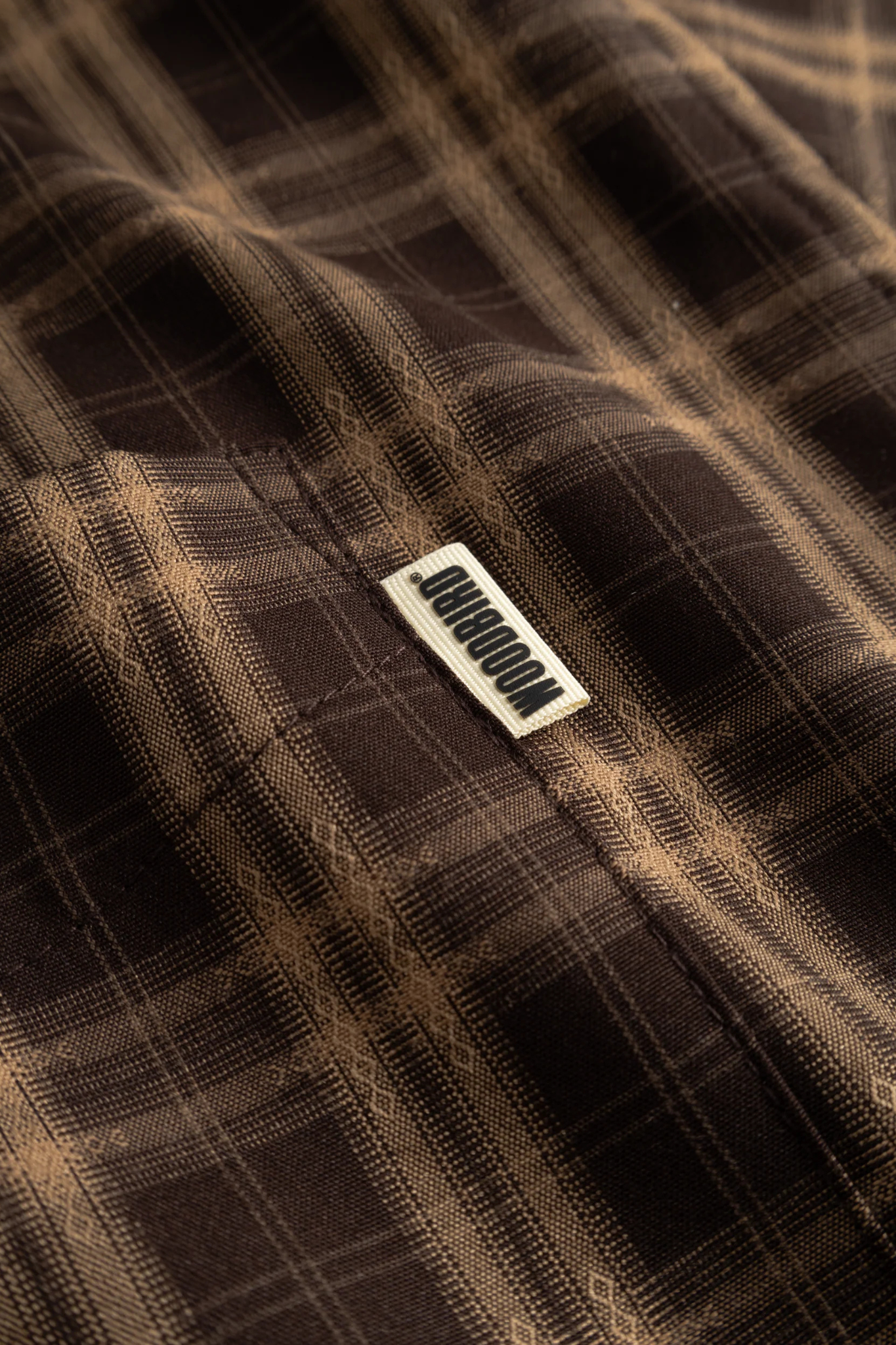 JONG DOBBY CHECK SHIRT - DARK BROWN