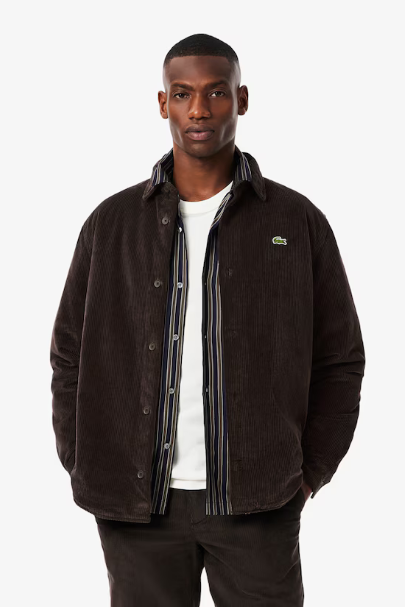 OVERSIZED CORDUROY SHIRT - BROWN