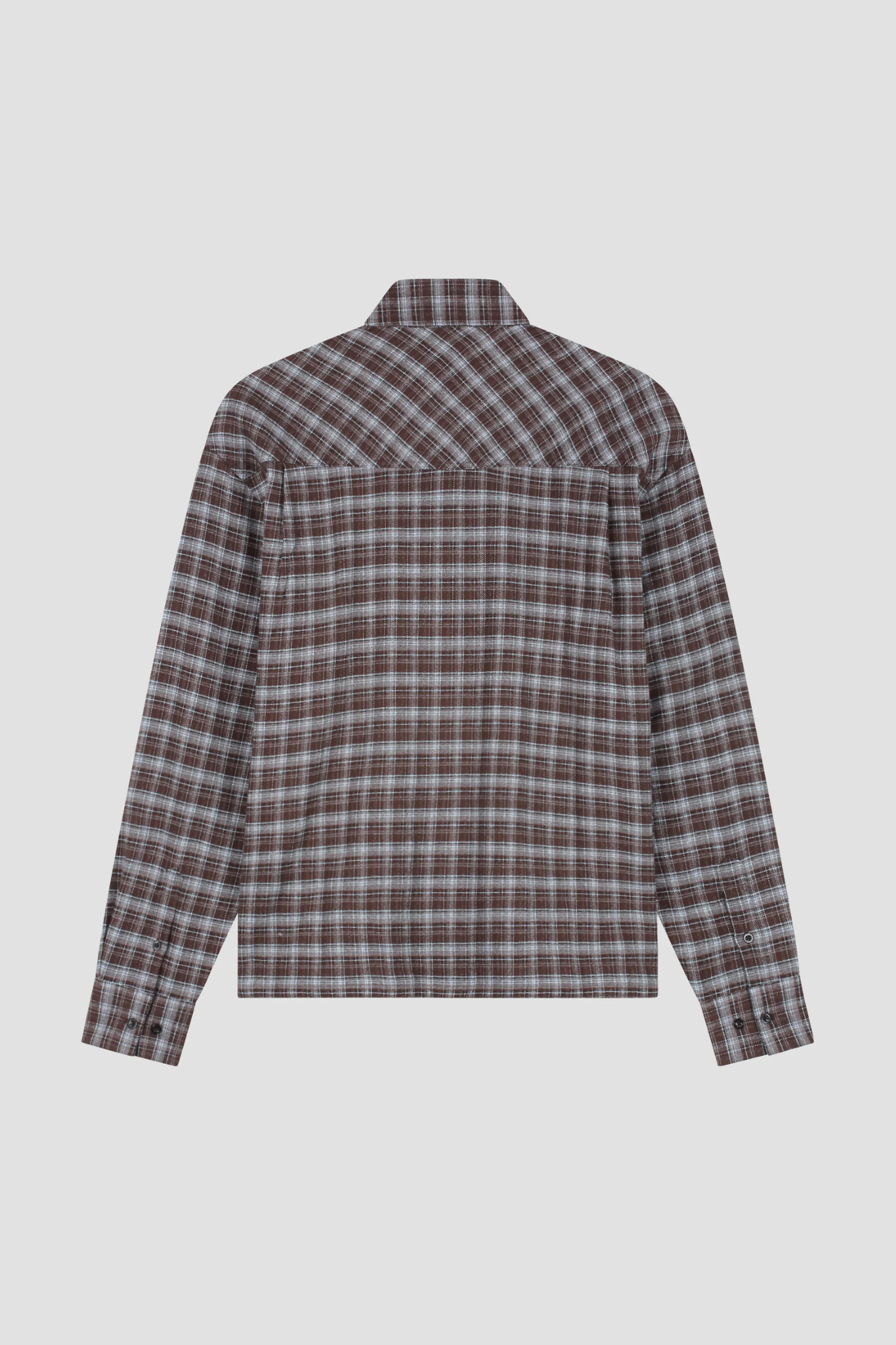 FLANNEL BOXY SHIRT - CHOCOLATE PLUM/WINDSURFER