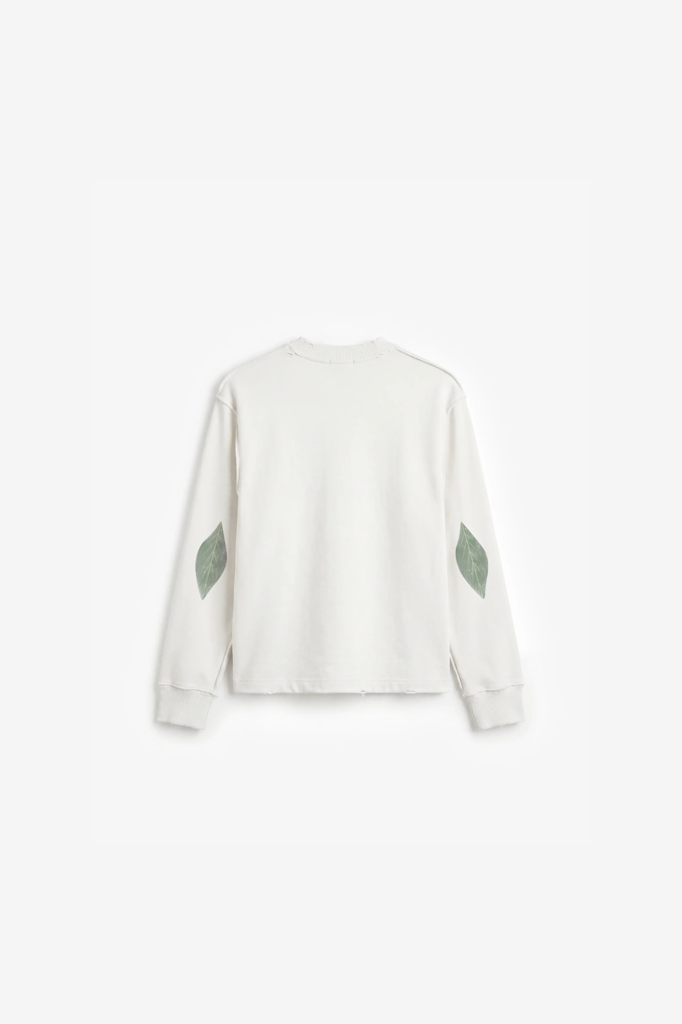 DISTRESEED LEAF LONGSLEEVE - OFF WHITE