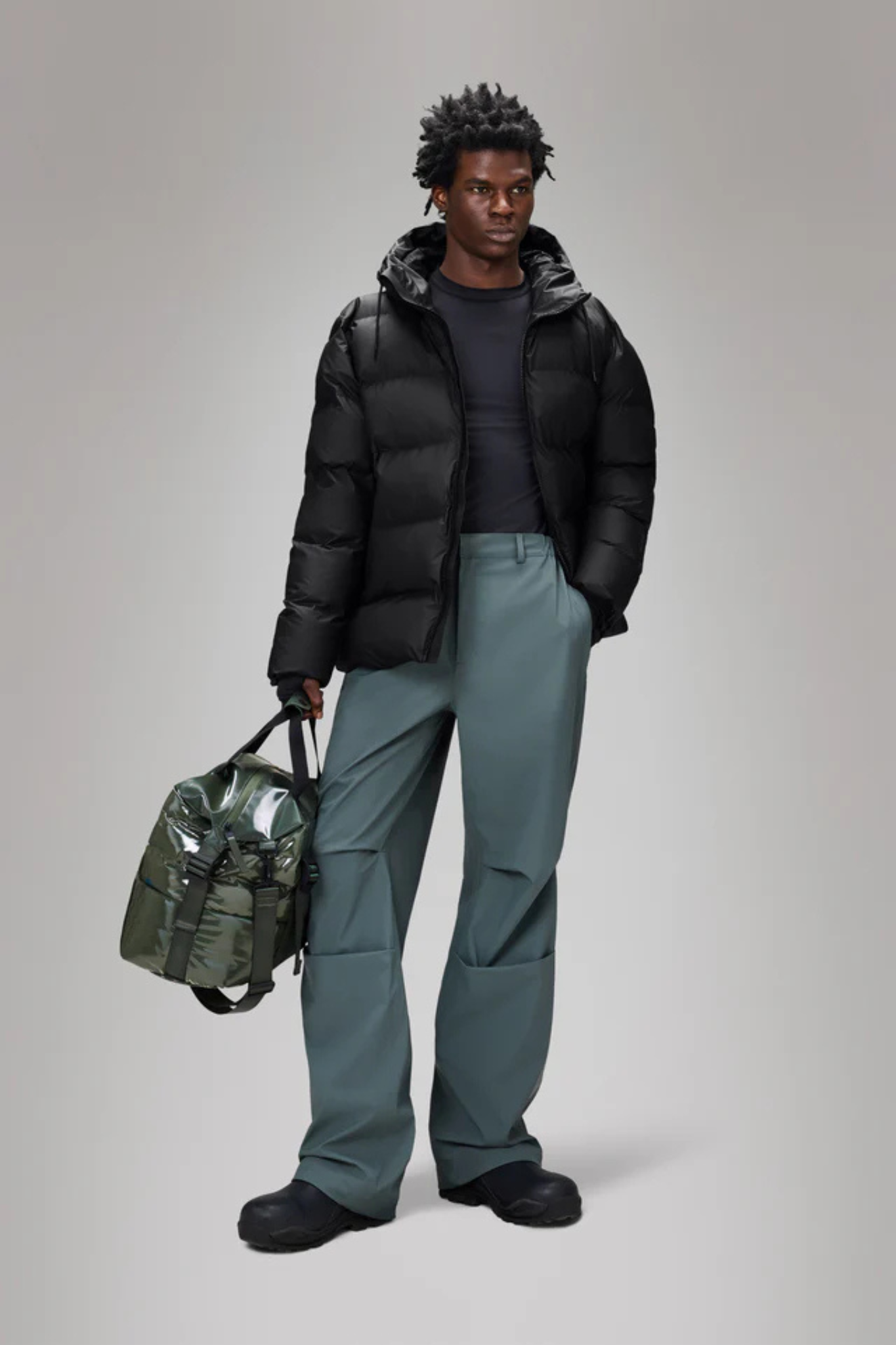 ALTA PUFFER JACKET W3T3 - BLACK GRAIN