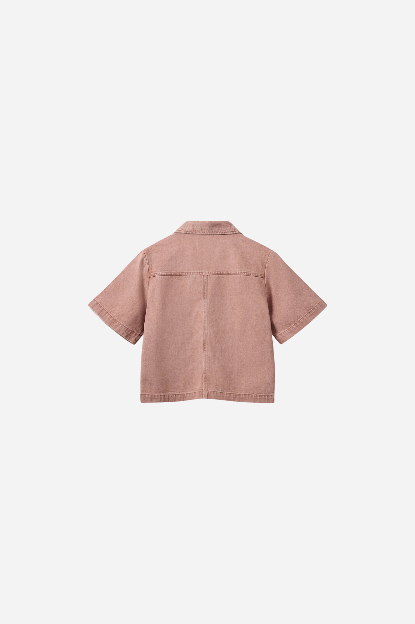 MANJA SHORT SLEEVE DENIM SHIRT - DENIM ROSE