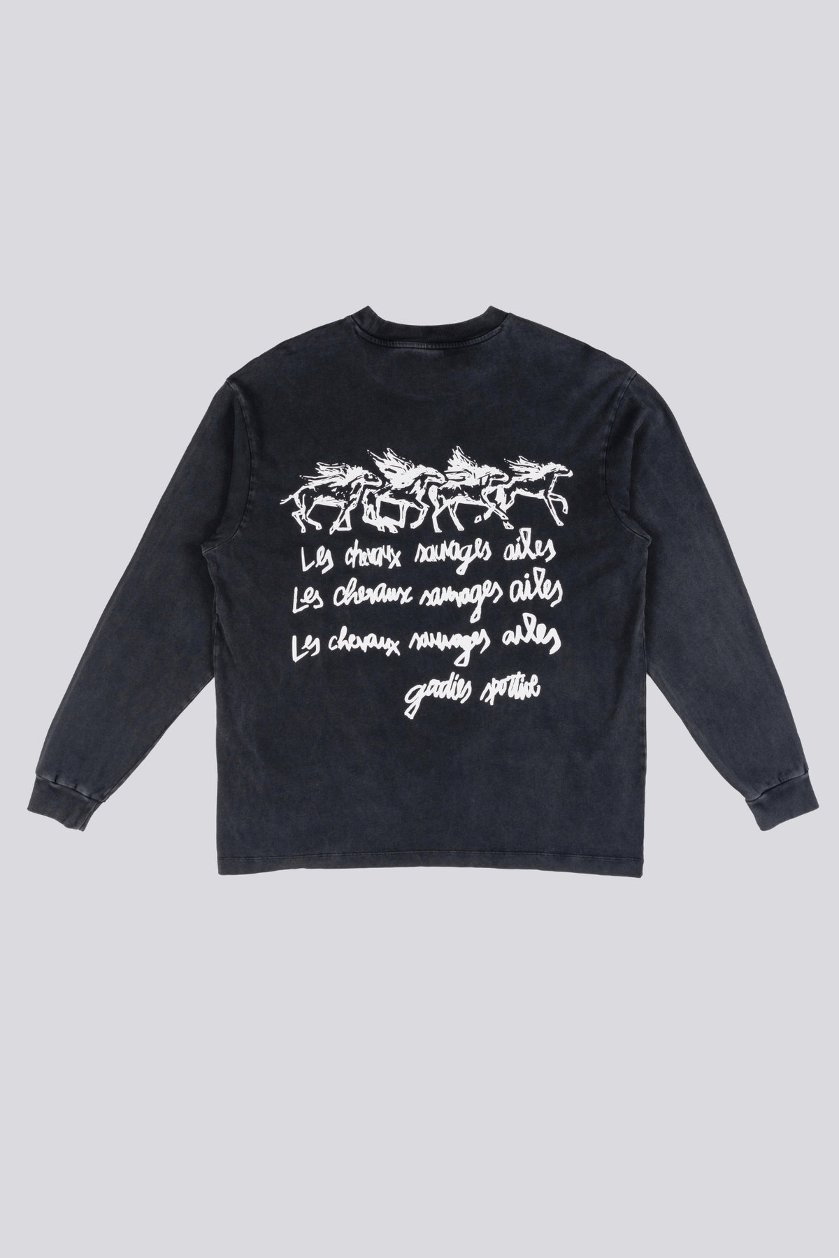 LES CHEVAUX SAUVAGES LONG SLEEVE - GREY FADEOUT