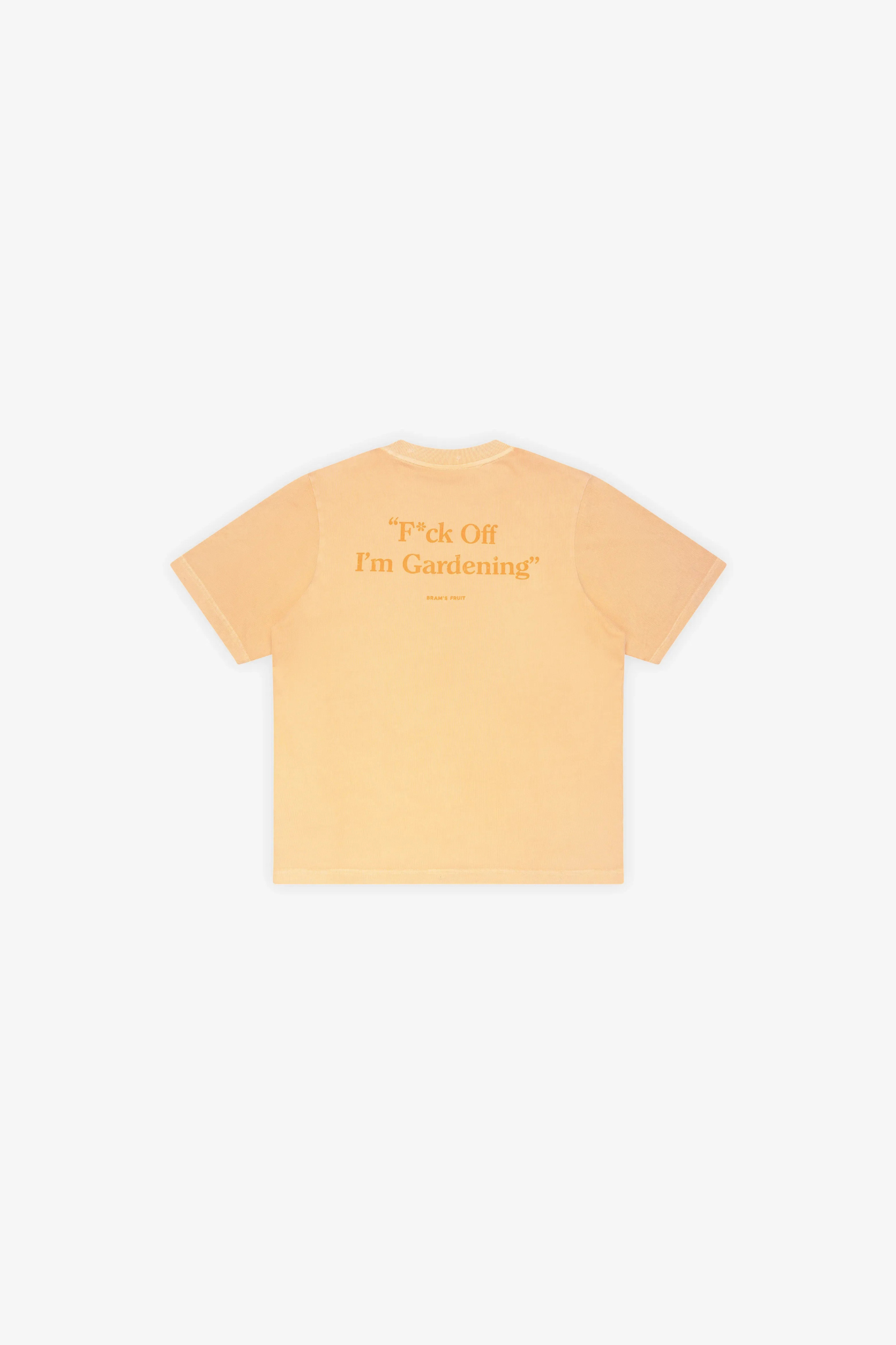 FUCK OFF T-SHIRT DISTRESSED - WASHED ORANGE