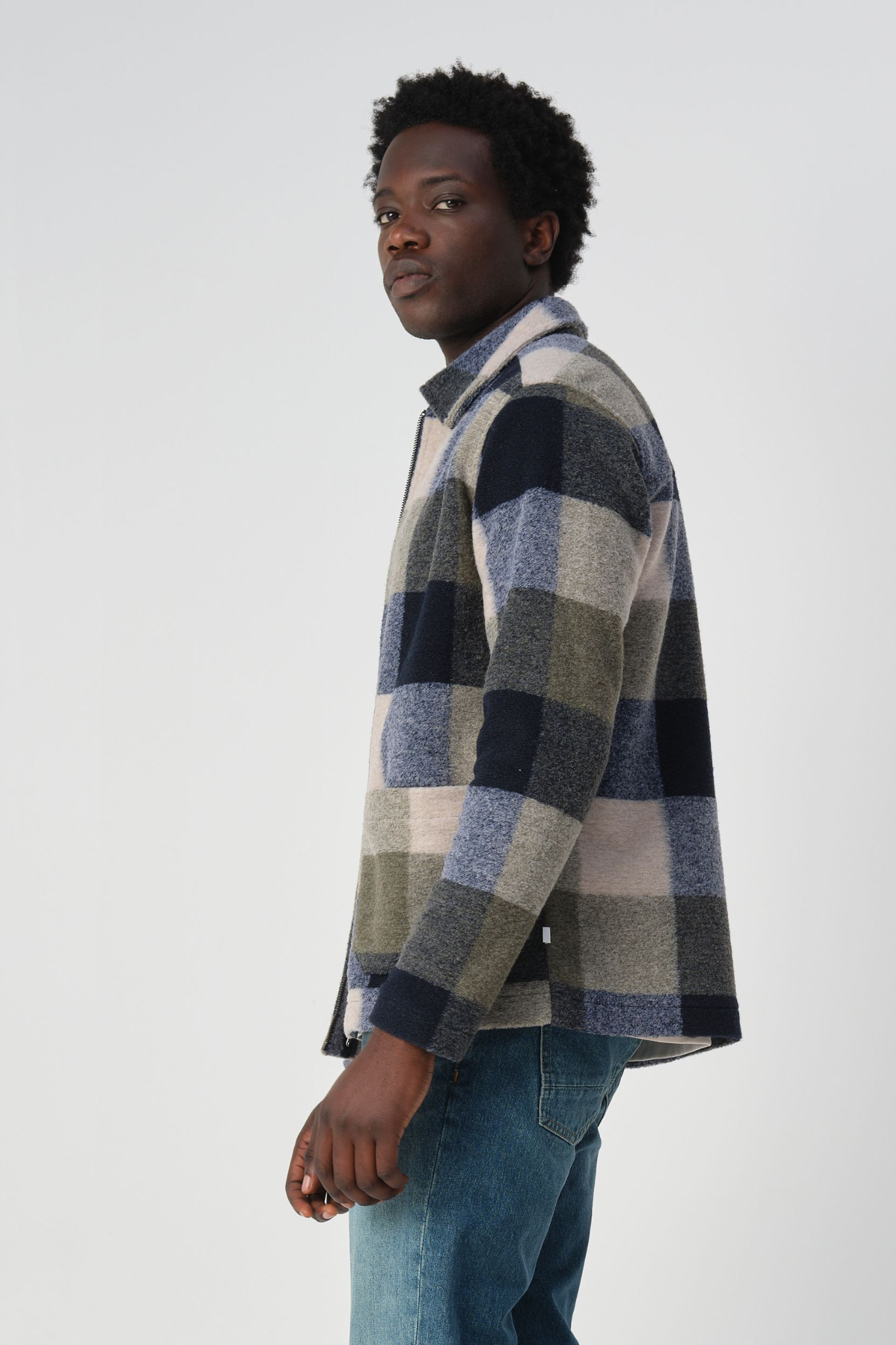 BENJI CHECK OVERSHIRT - SKY CAPTAIN BLUE