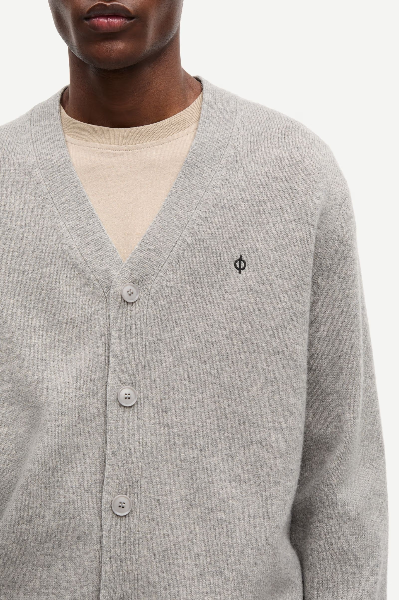 PATRIK CARDIGAN 132 - GREY MEL