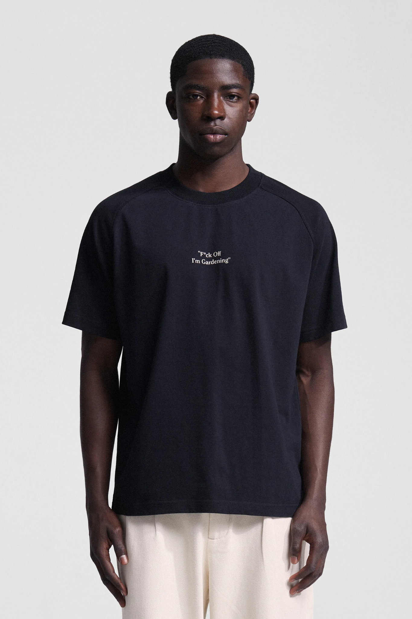 FUCK OFF RAGLAN T-SHIRT - BLACK