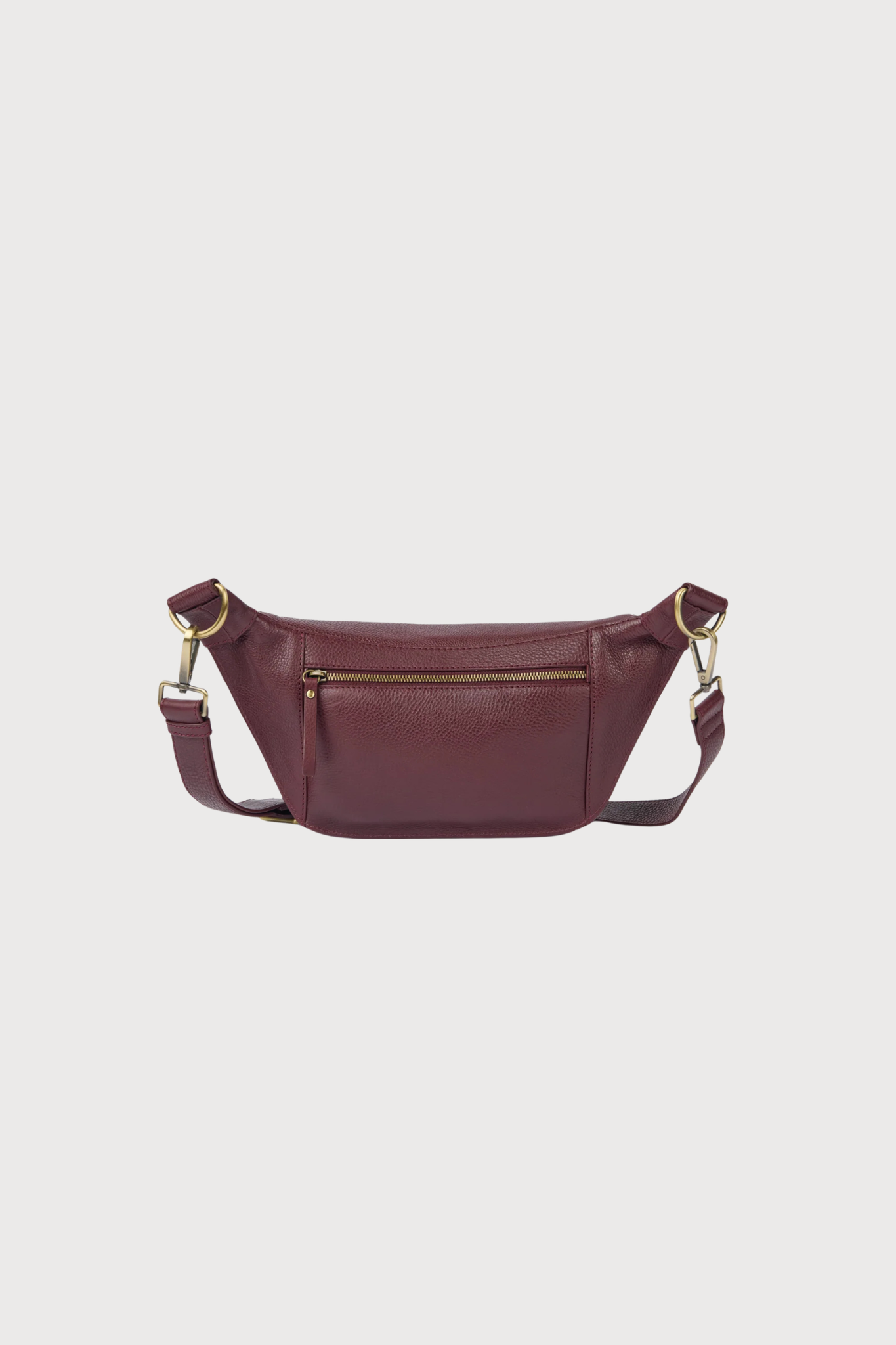 DREW DUM BAG - DARK CHERRY SOFT GRAIN LEATHER