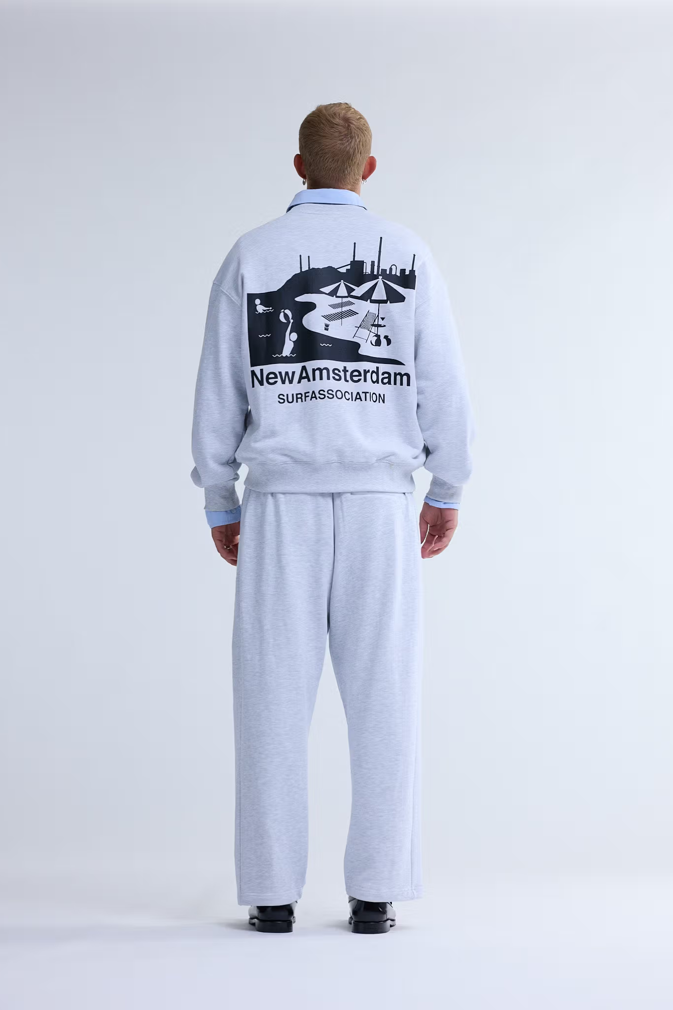 BEACH SIGN CREWNECK - ASH GREY