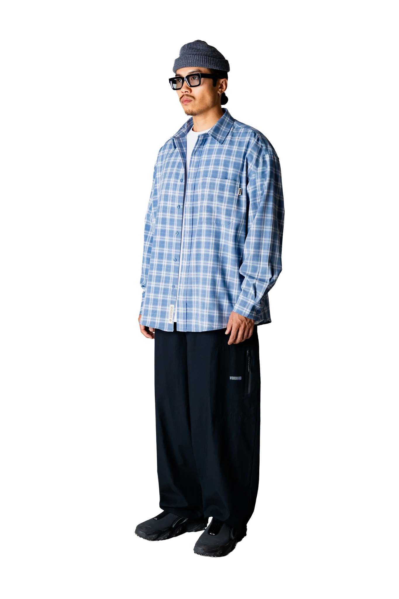 JONG DOBBY CHECK SHIRT - LIGHT BLUE