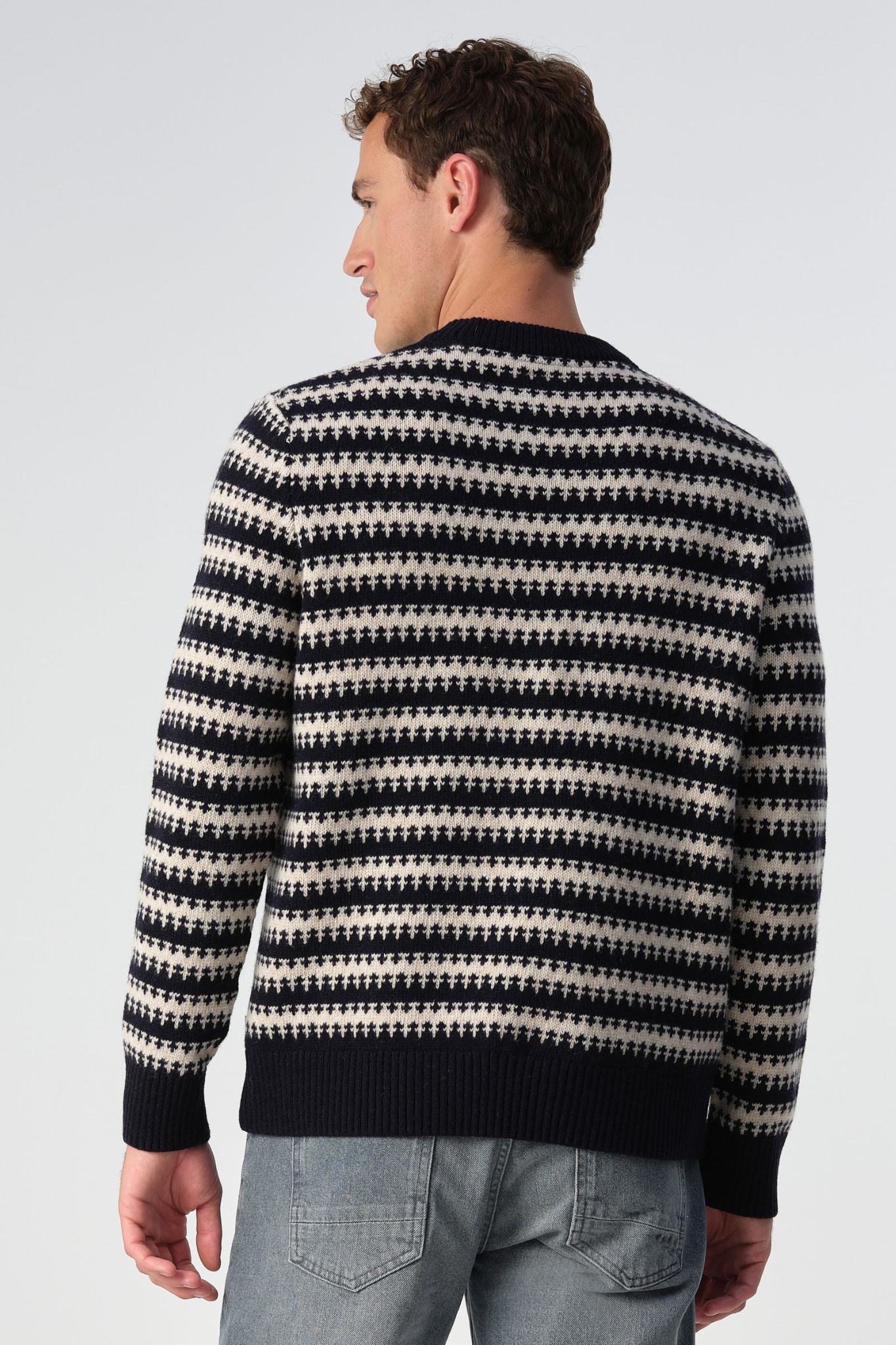 BRAM CREWNECK SWEATER - CRYSTAL BEIGE GRAY