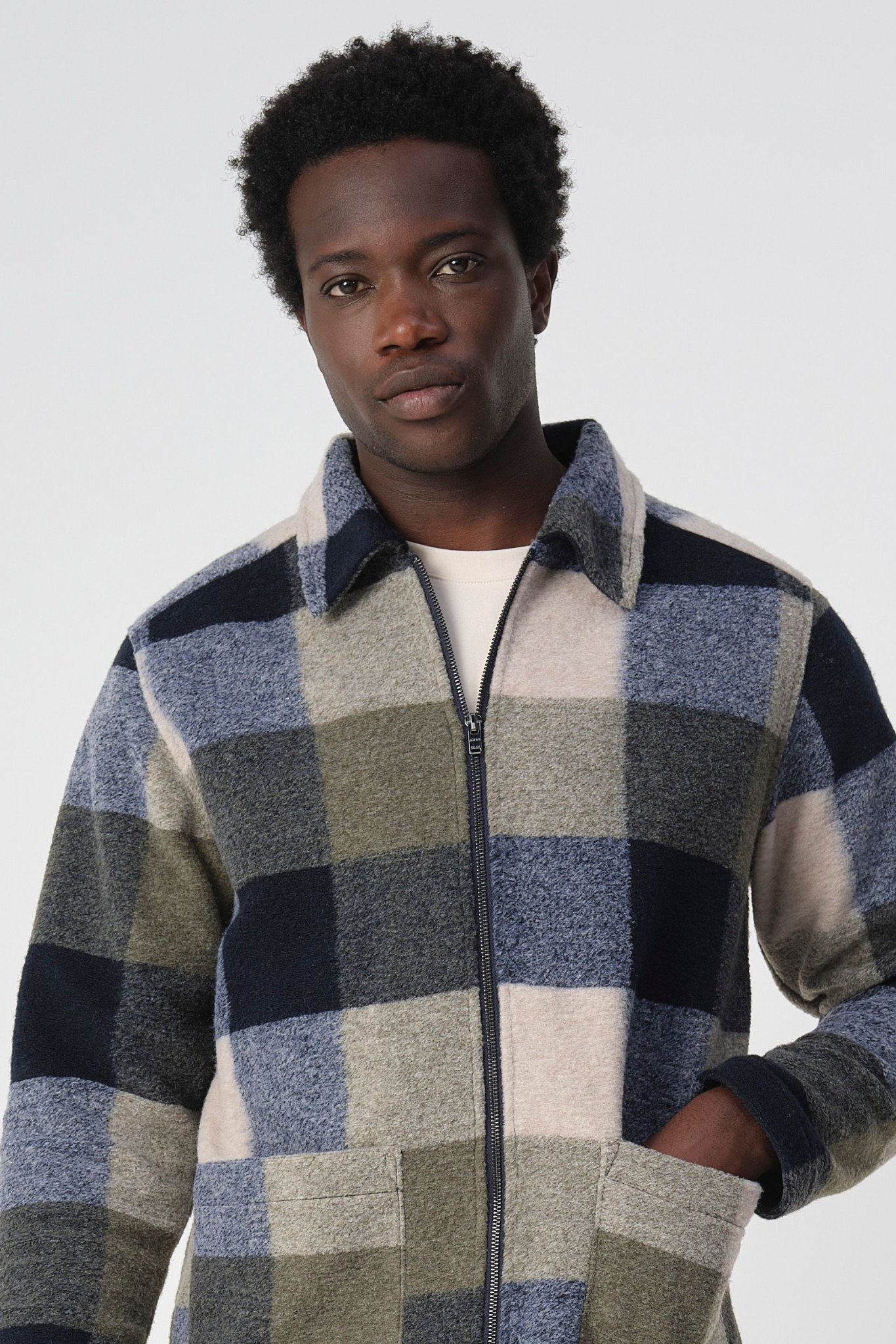 BENJI CHECK OVERSHIRT - SKY CAPTAIN BLUE