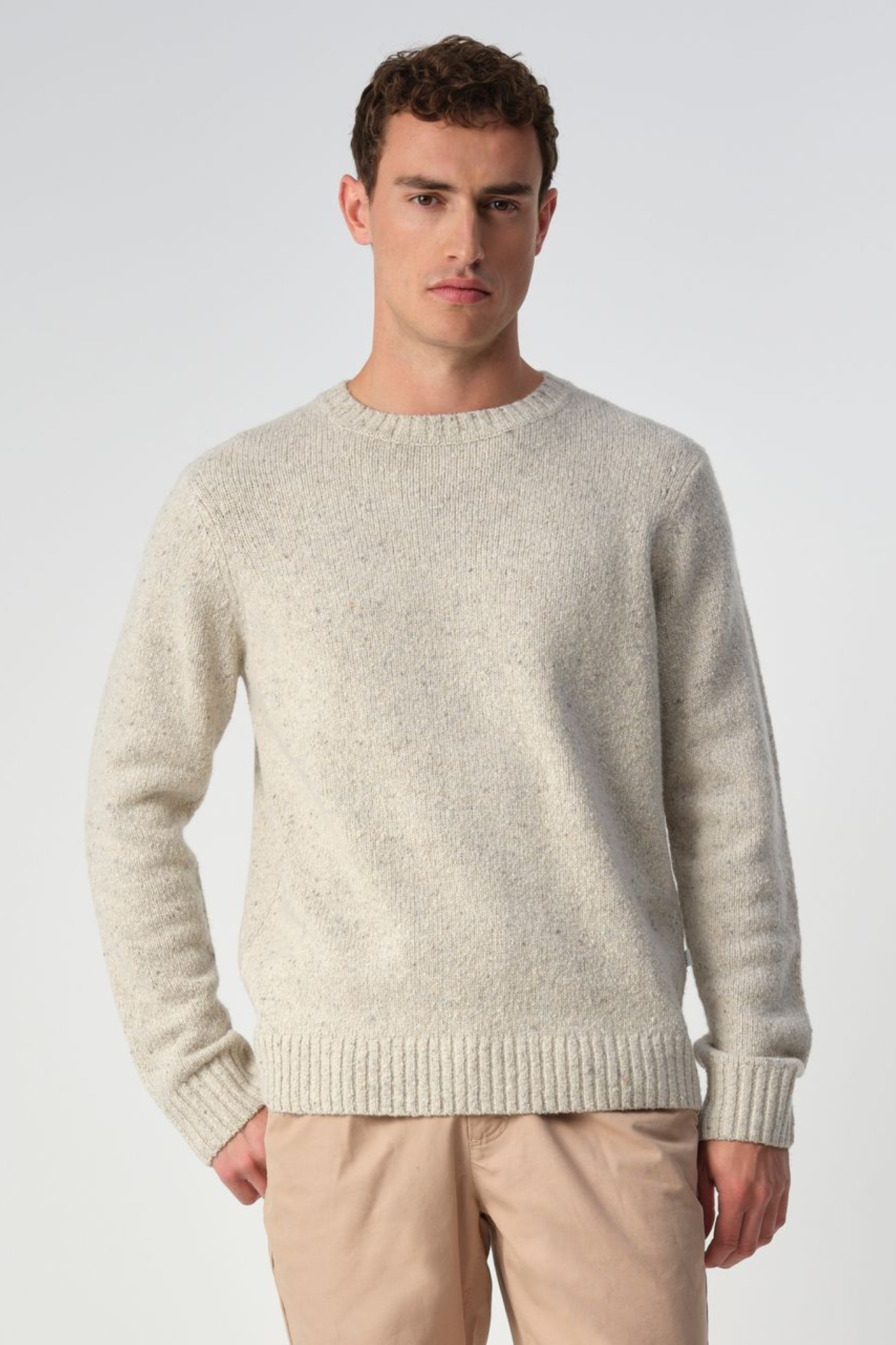 BUD CREWNECK SWEATER - CRYSTAL GREY BEIGE