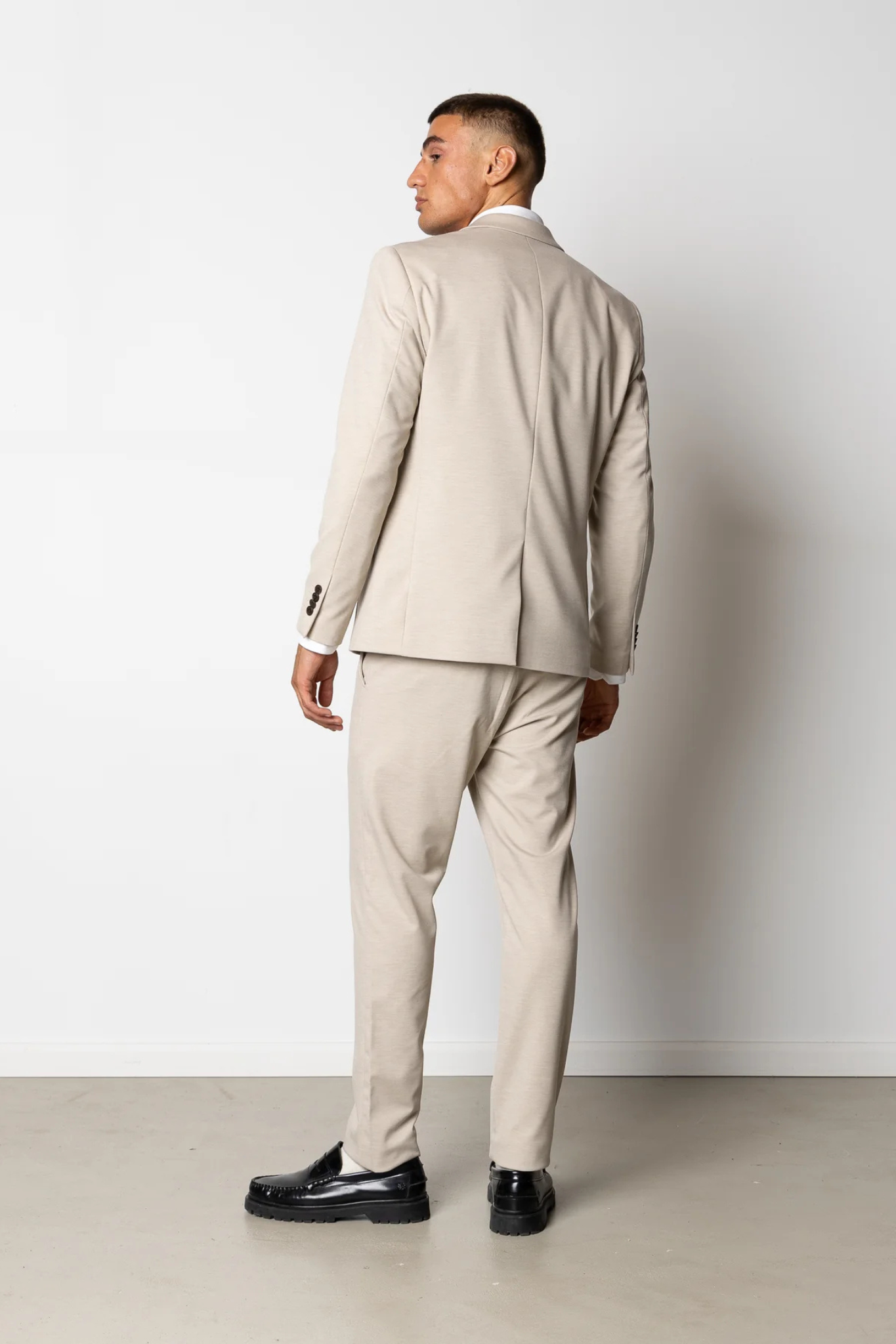 BRENDON JERSEY BLAZER - ECRU