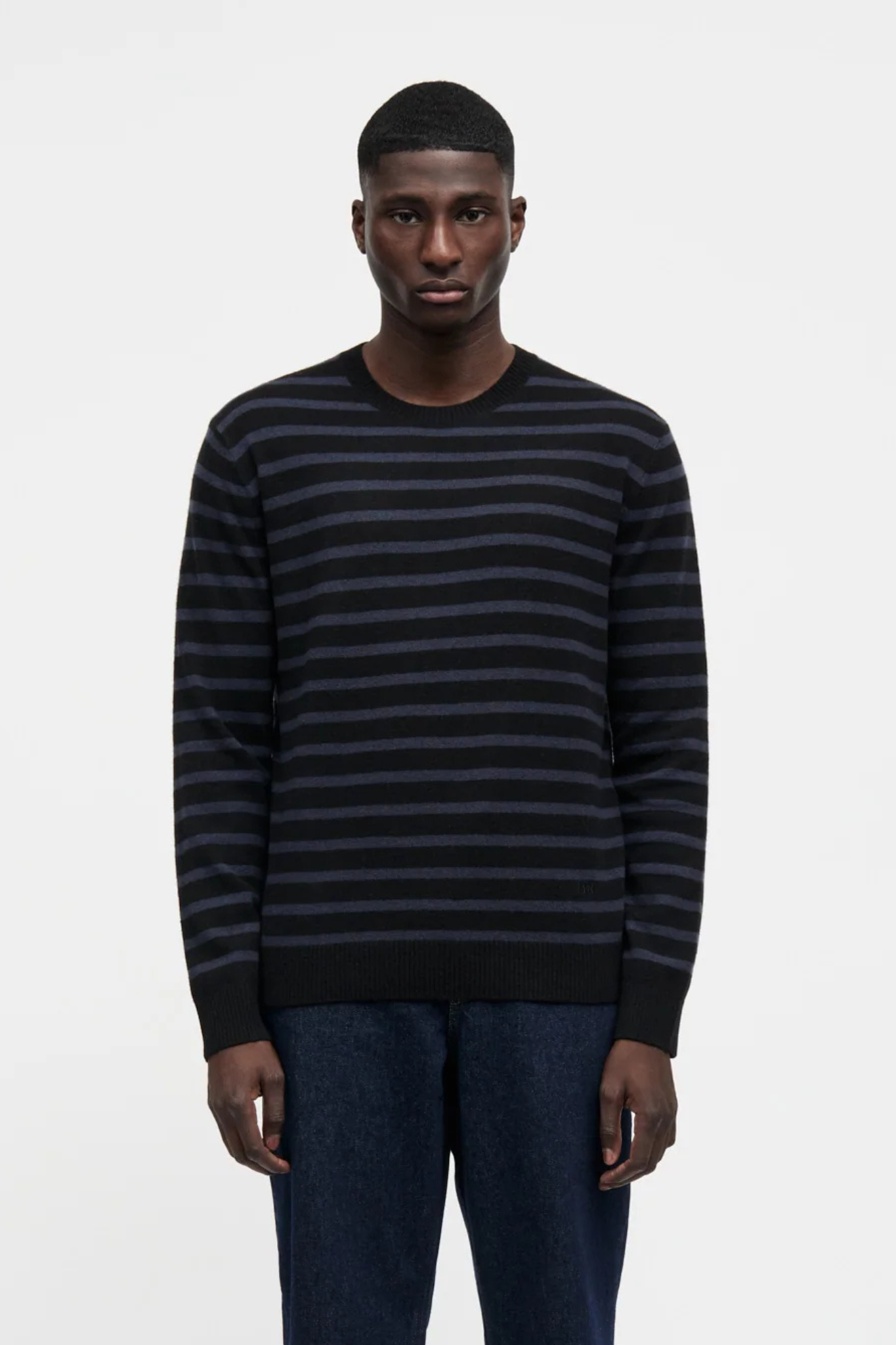 STRIPE FRODE LS T-SHIRT- PARISIAN/BLACK