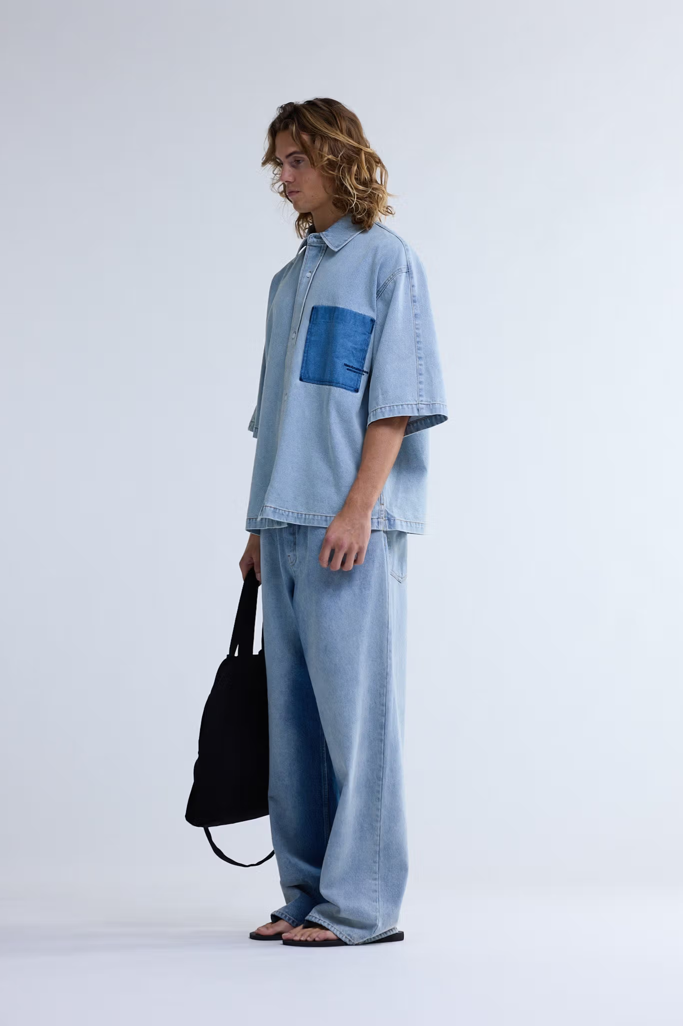 LYOCELL SHORT SLEEVES SHIRT - LIGHT BLUE