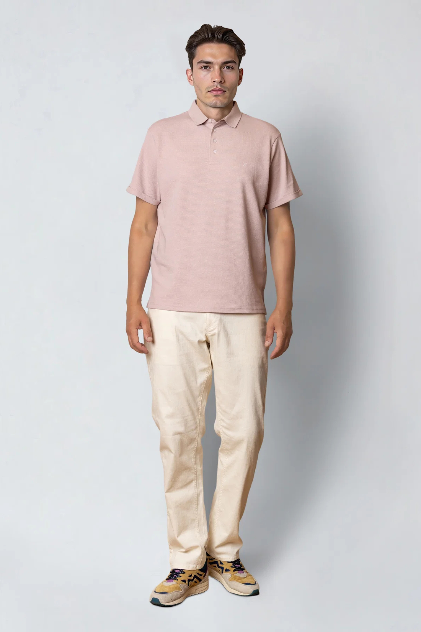 SILKEBORG STRETCH POLO - VIOLET ICE