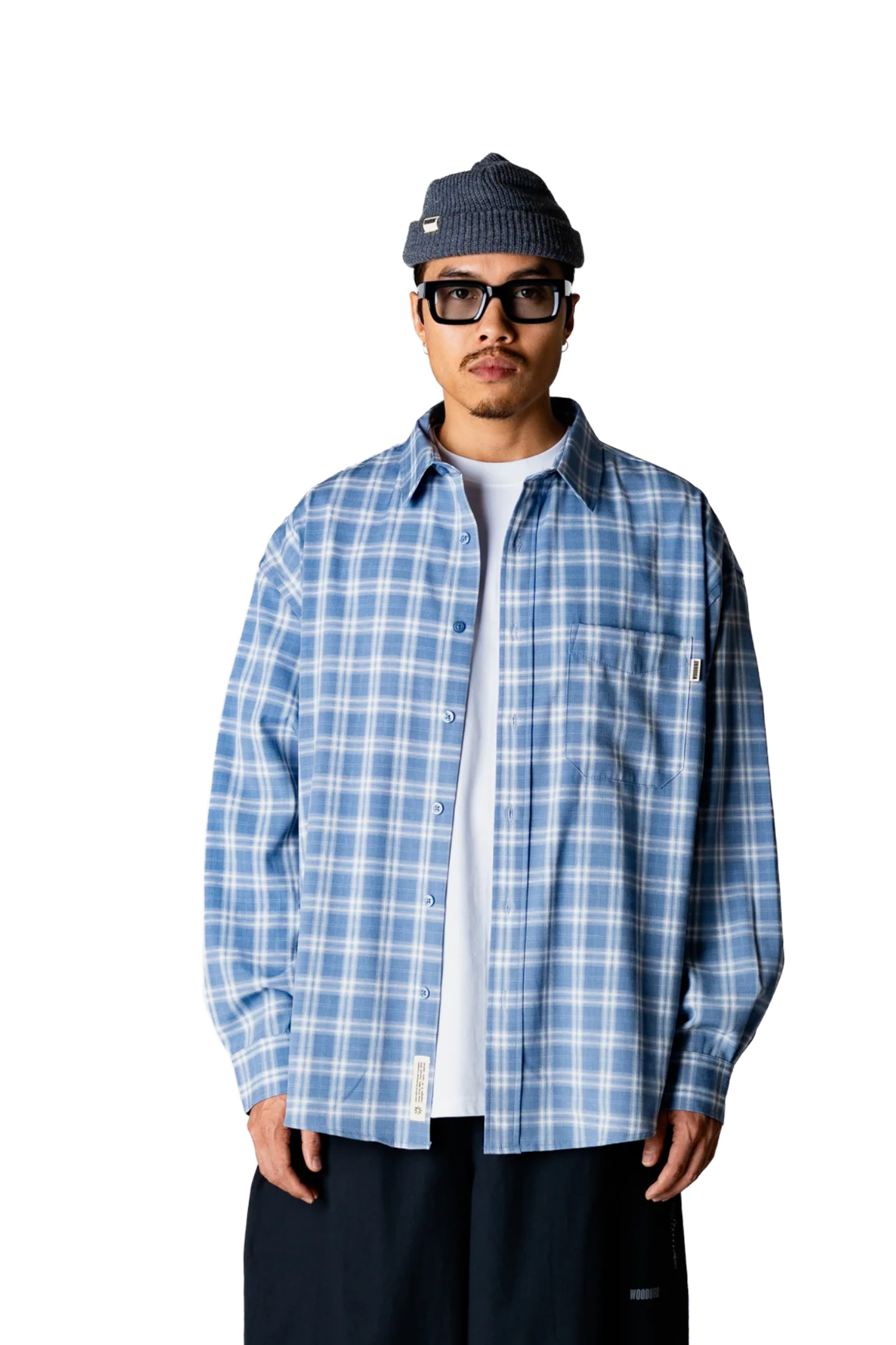 JONG DOBBY CHECK SHIRT - LIGHT BLUE