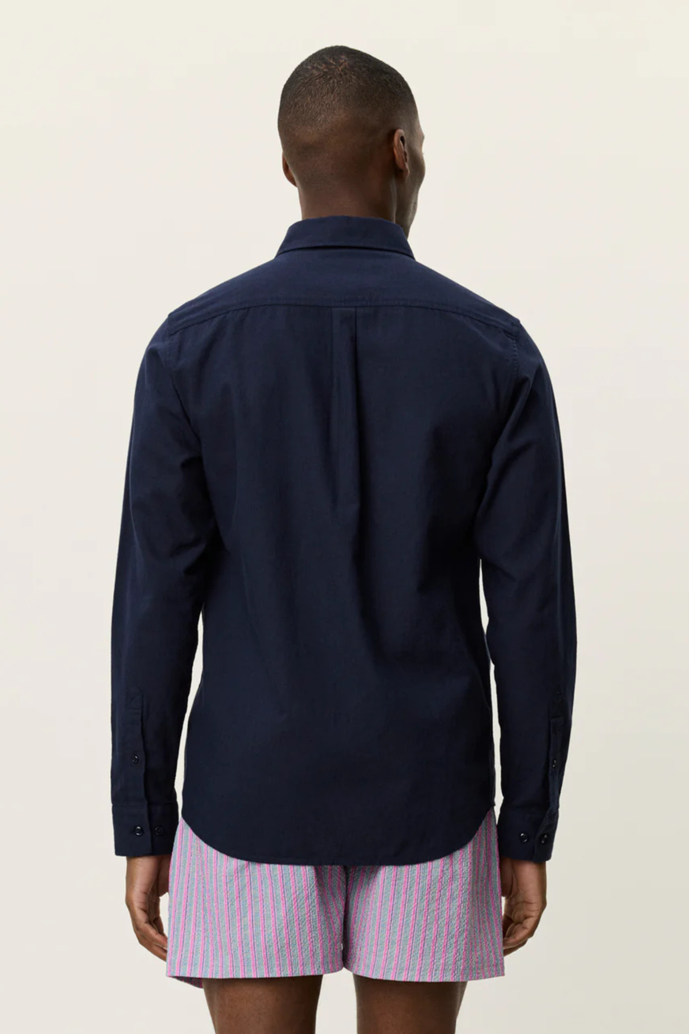 KONRAD COTTON LINNENSHIRT - DARK NAVY