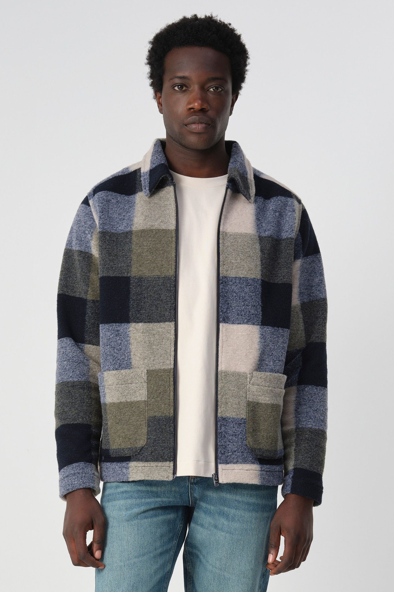 BENJI CHECK OVERSHIRT - SKY CAPTAIN BLUE