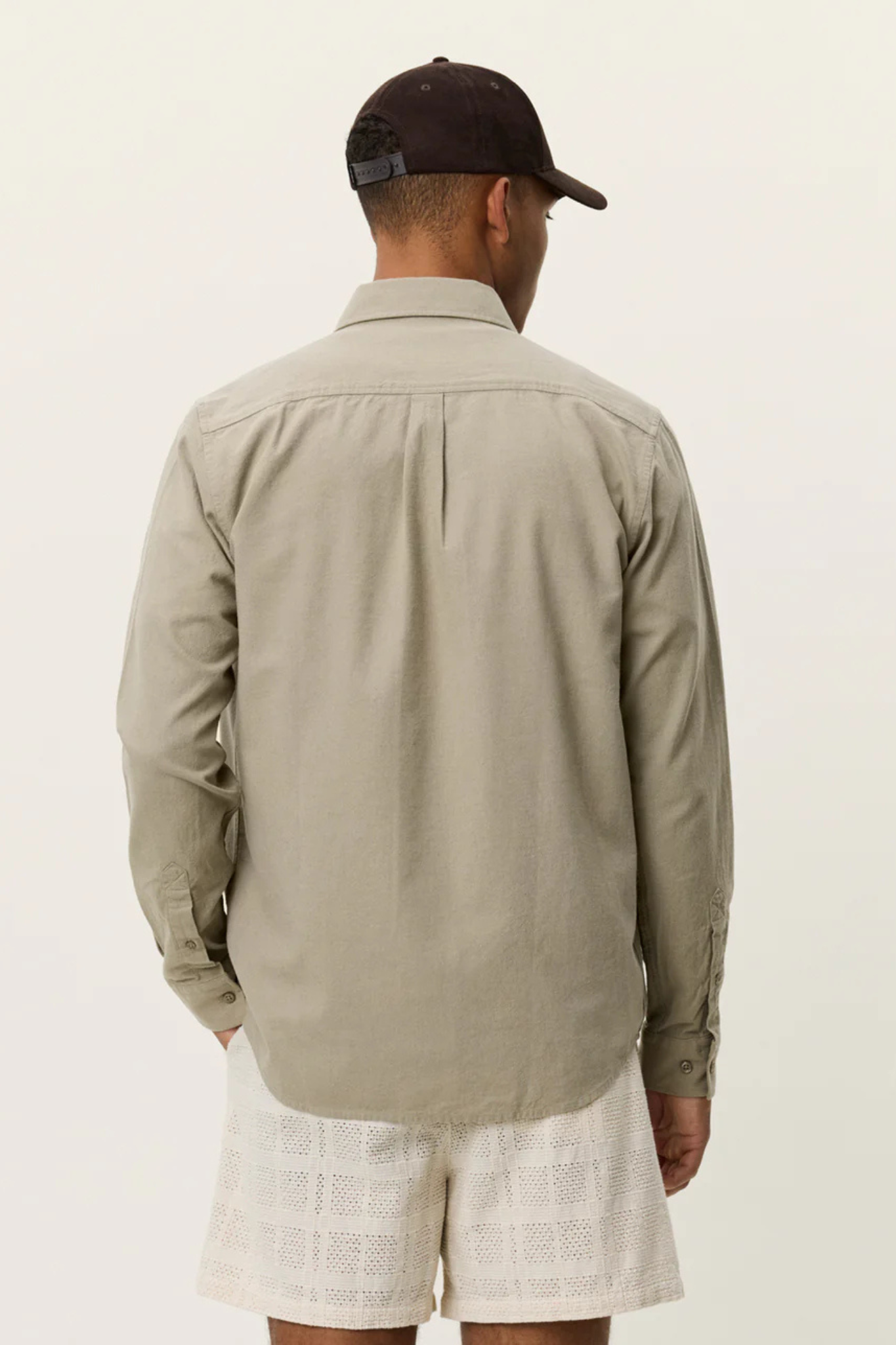 KONRAD COTTON LINEN SHIRT - LAUREL OAK SAND