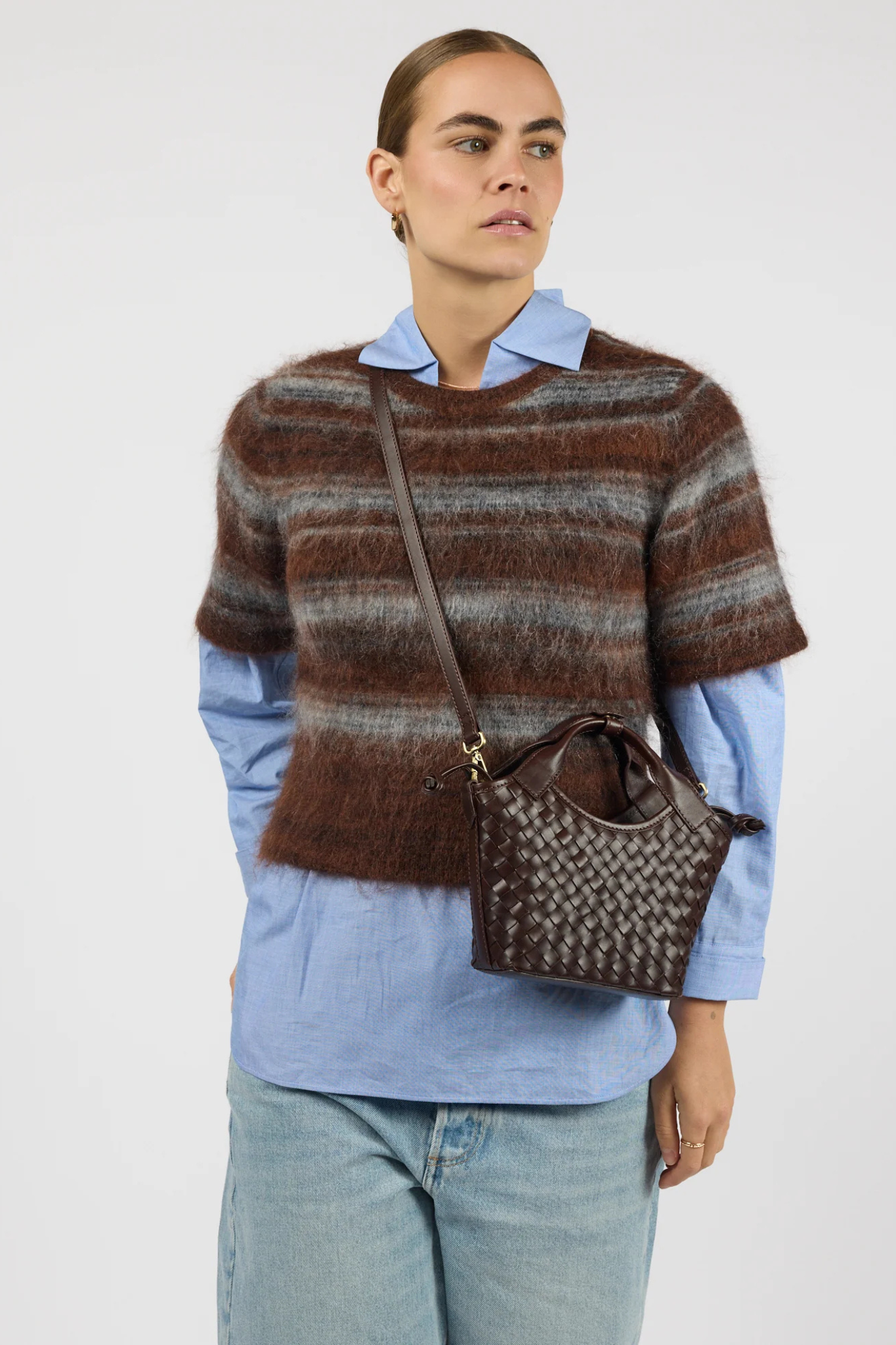 MARA MINI BAG - CHOCOLATE WOVEN CLASSIC LEATHER