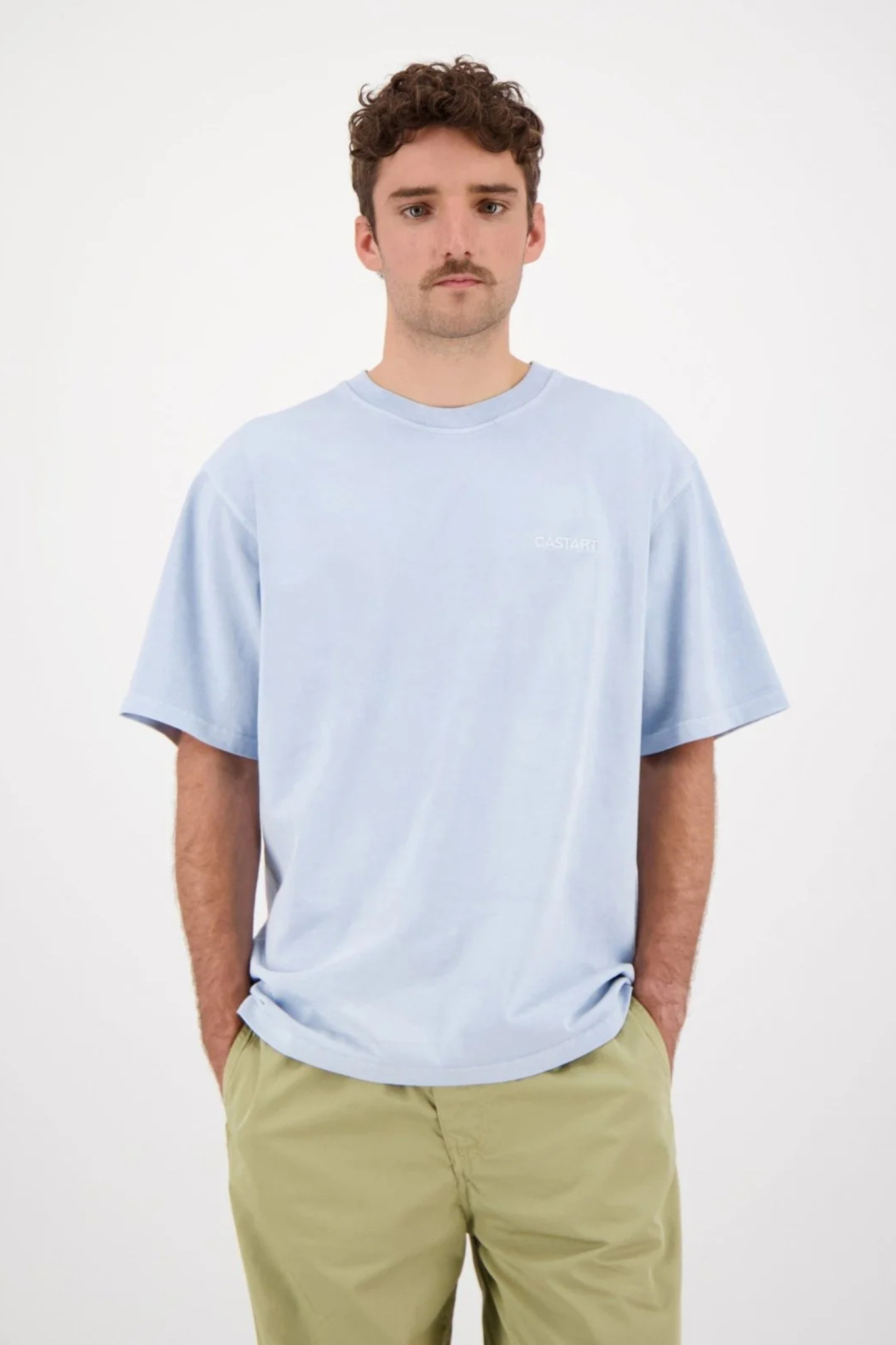 STONEWASHED T-SHIRT - LIGHT BLUE