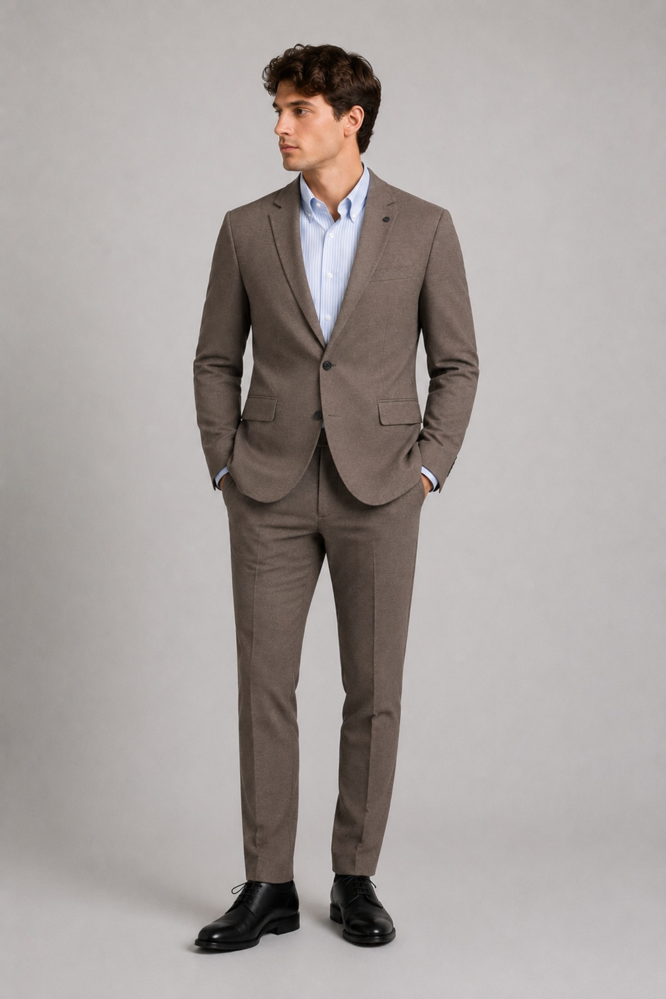 BRENDON JERSEY BLAZER - DARK KHAKI